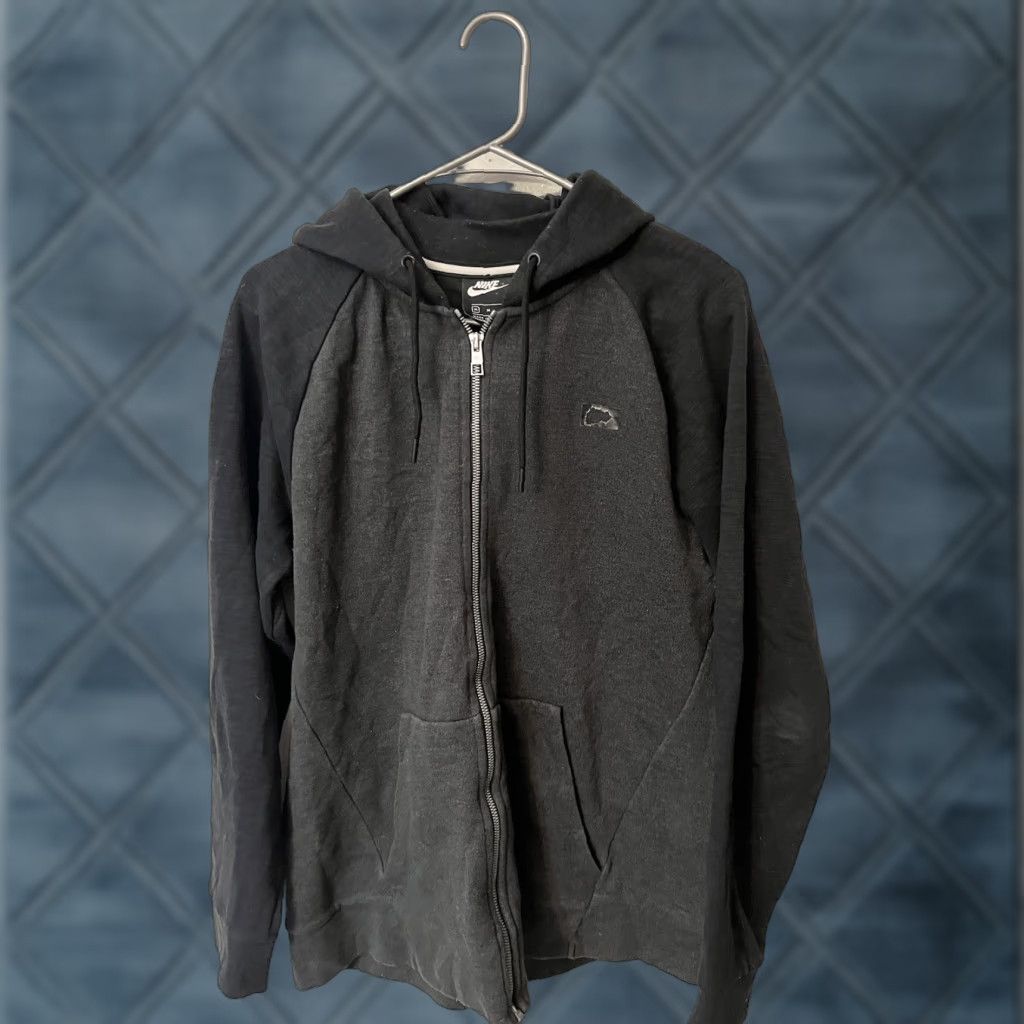 Nike Nike Optic Knit Hoodie Sweatshirt Mens M Black Gray Full Zip 928475-010 Nike Shirt Hoodie Men M Gray Black Zip Front Sweatshirt Size US M / EU 48-50 / 2 - 1 Thumbnail