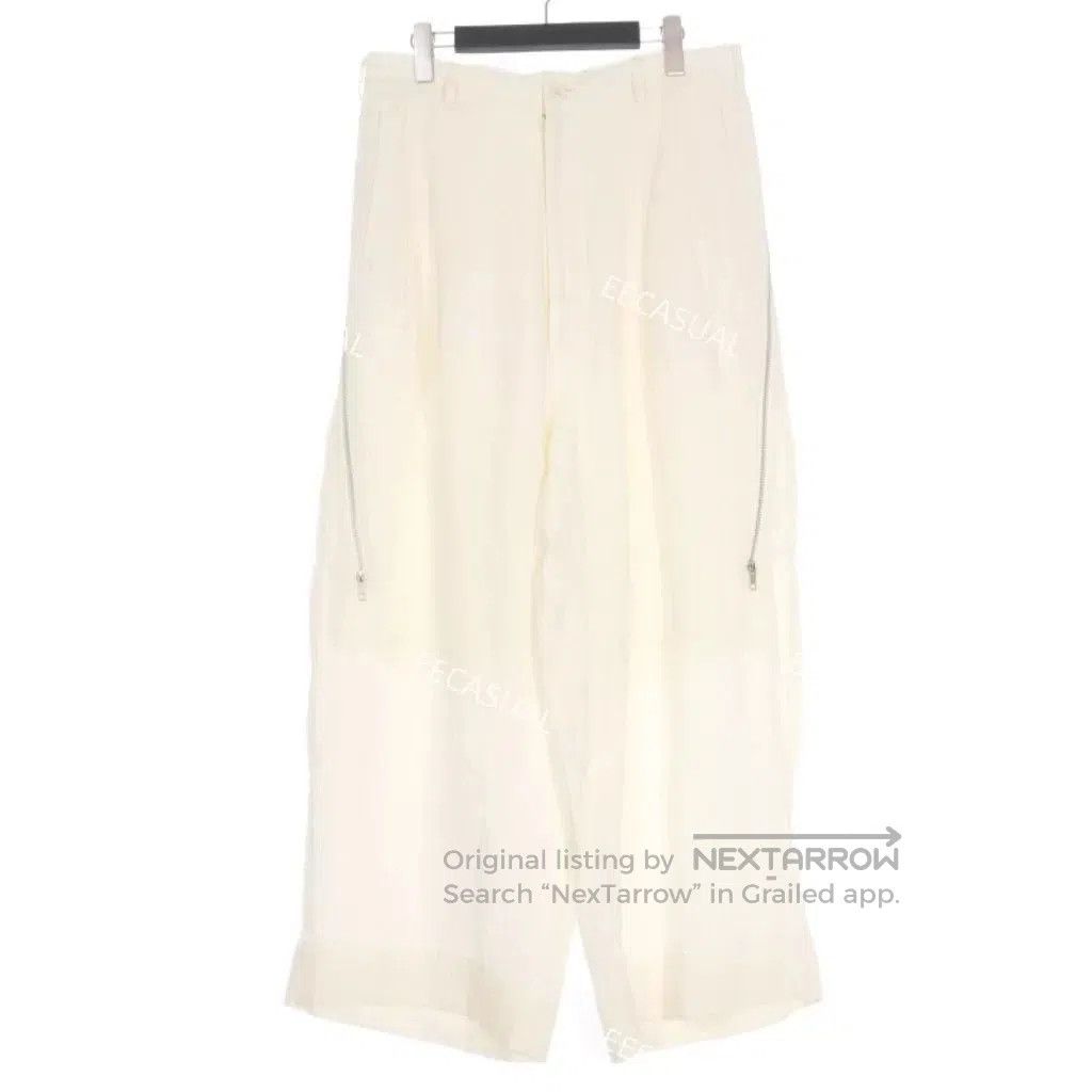 Ground Y Yohji Yamamoto White Linen Wide. Size 27" / US 4 / IT 40 - 1 Thumbnail