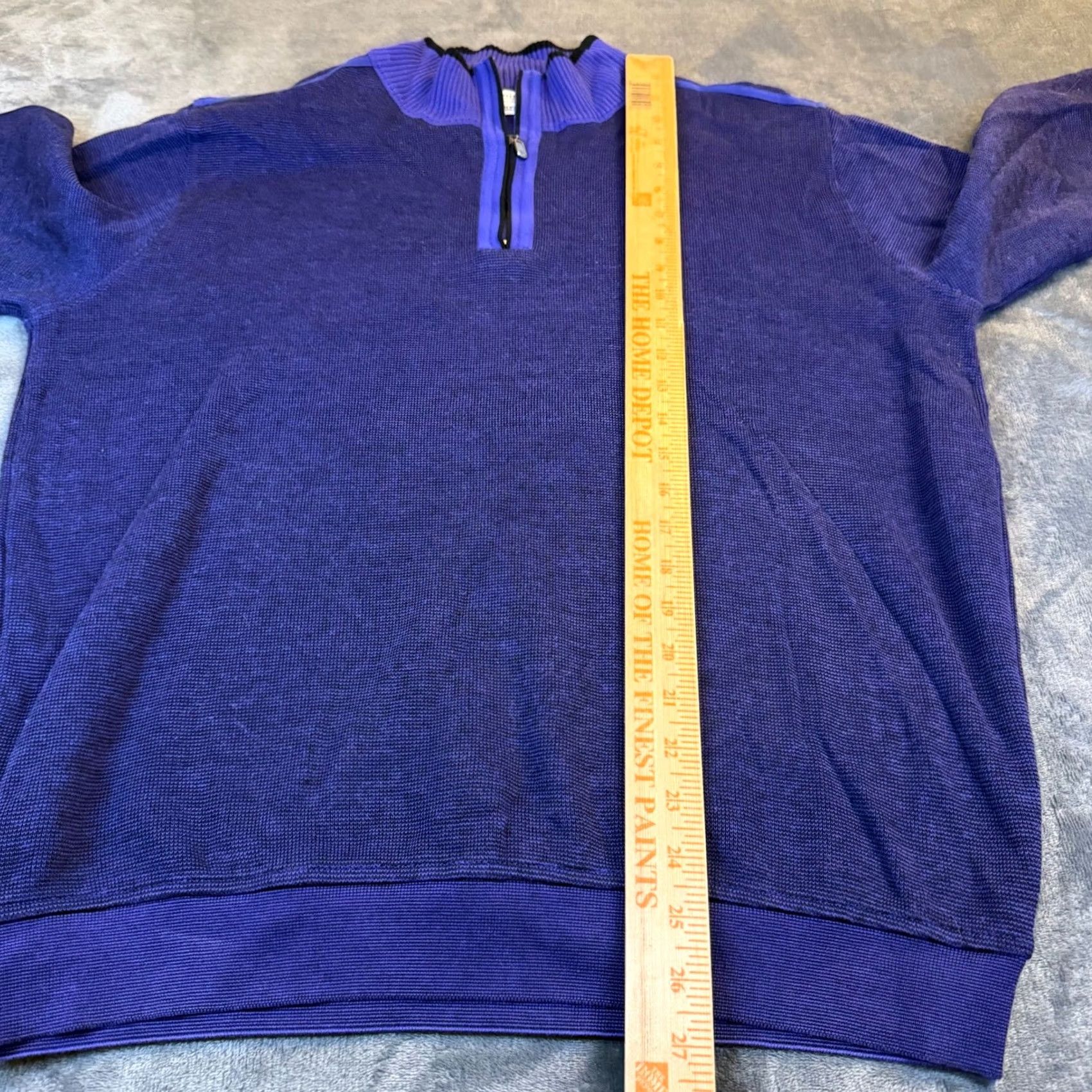 Vintage St Croix Collections Purple Quarter Zip Knit Sweater Mens Large USA Made Size US L / EU 52-54 / 3 - 6 Thumbnail