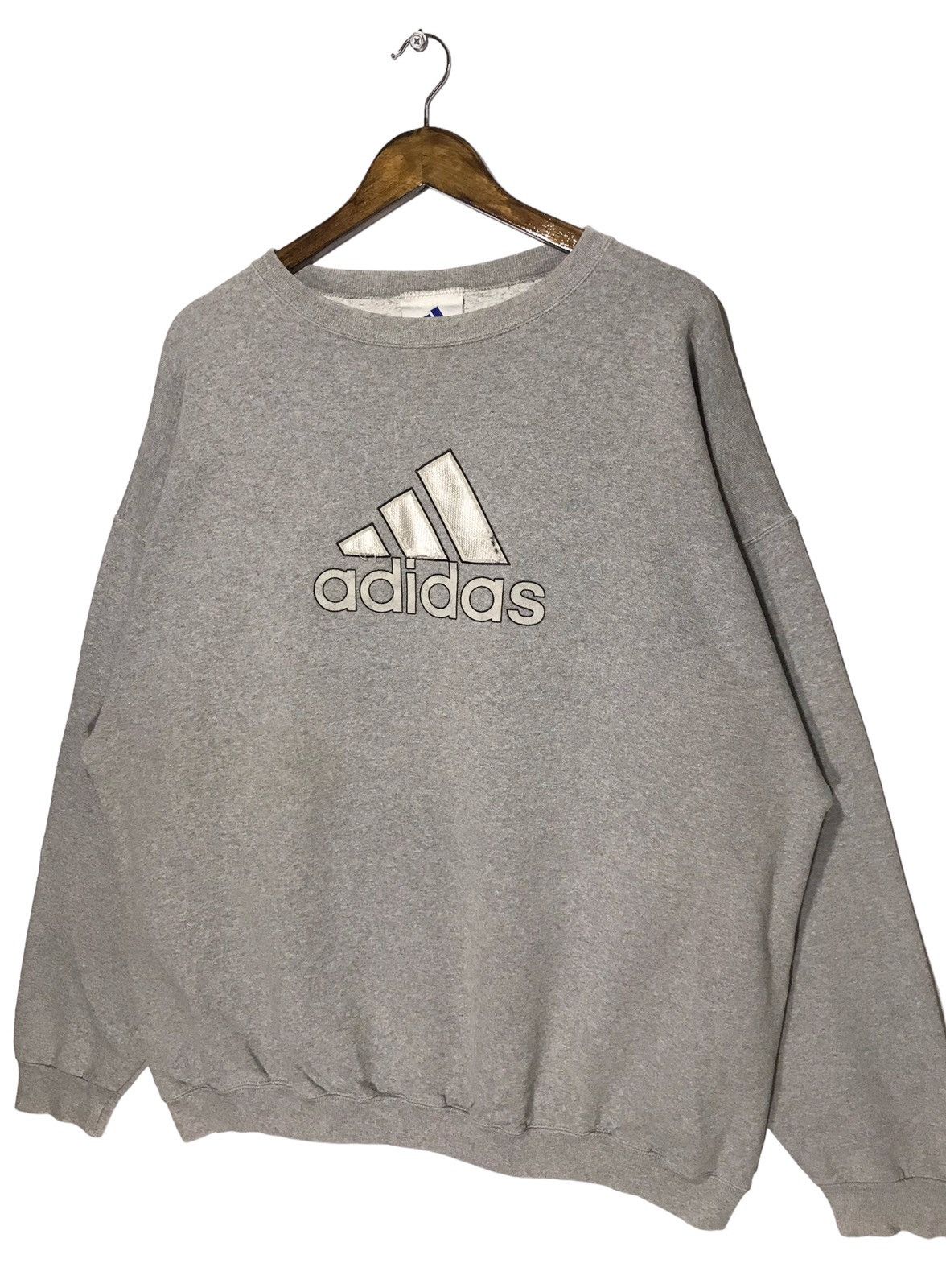 Adidas × Vintage Vintage Adidas Center Big Logo Sweatshirt Size US XL / EU 56 / 4 - 2 Thumbnail