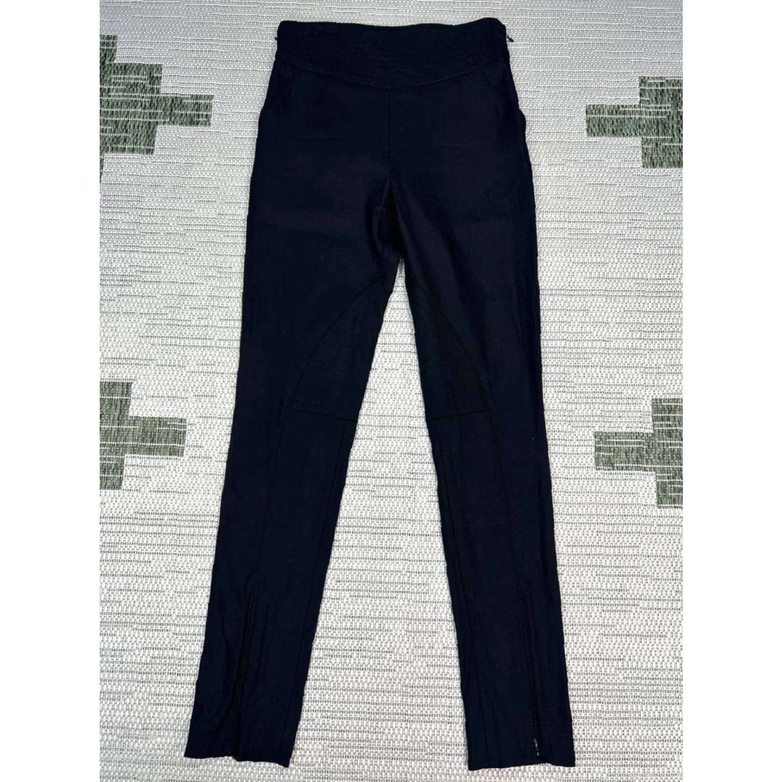 Stella McCartney Stella McCartney Leggings Womens 38 Black Wool Ankle Zip Stretch Skinny Non-Numeric: 38? Size 26" / US 2 / IT 38 - 2 Thumbnail