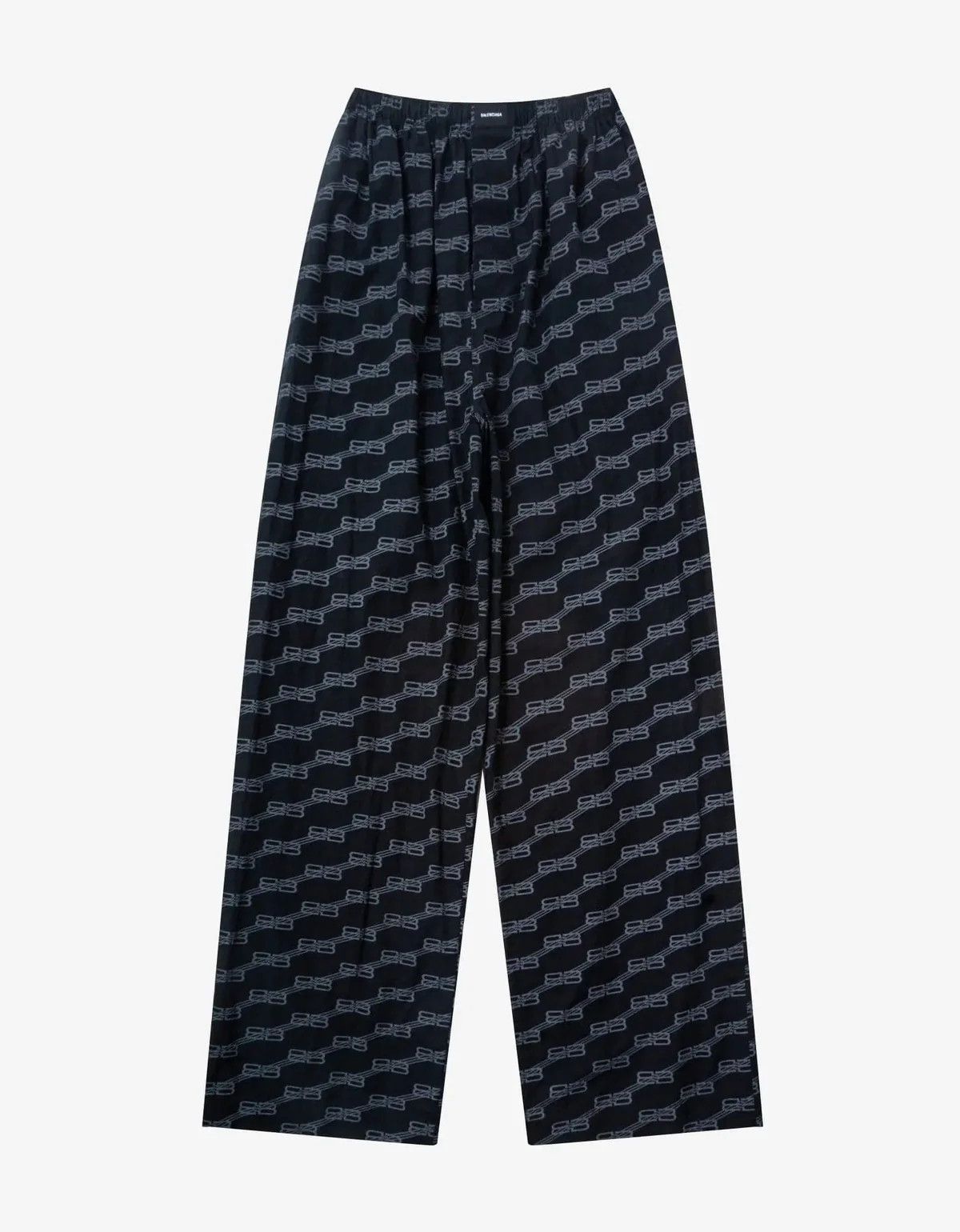 Balenciaga o1mt1gz0924 BB Monogram Pyjama Pants in Black/Grey Size US 34 / EU 50 - 1 Thumbnail