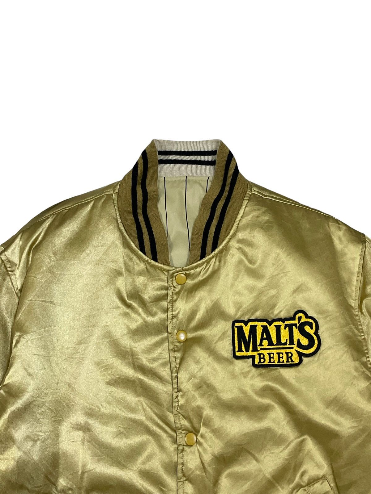 Ring Jacket Vintage Gold Malts Beer Embroidery Reversible Bomber Jacket Size US M / EU 48-50 / 2 - 3 Thumbnail