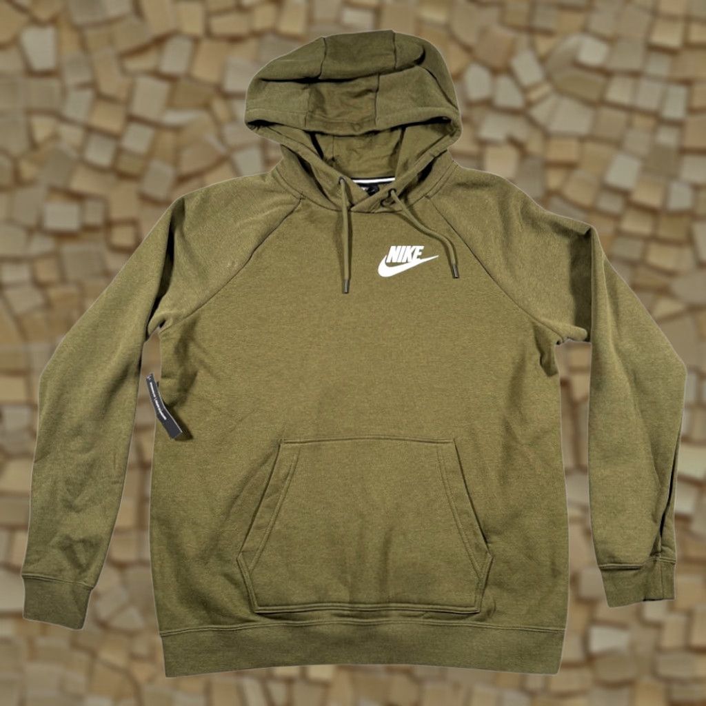 Nike Nike Sweater Womens LARGE Green Hoodie Sweatshirt Spell Out Swoosh With Tags Size L / US 10 / IT 46 - 1 Thumbnail