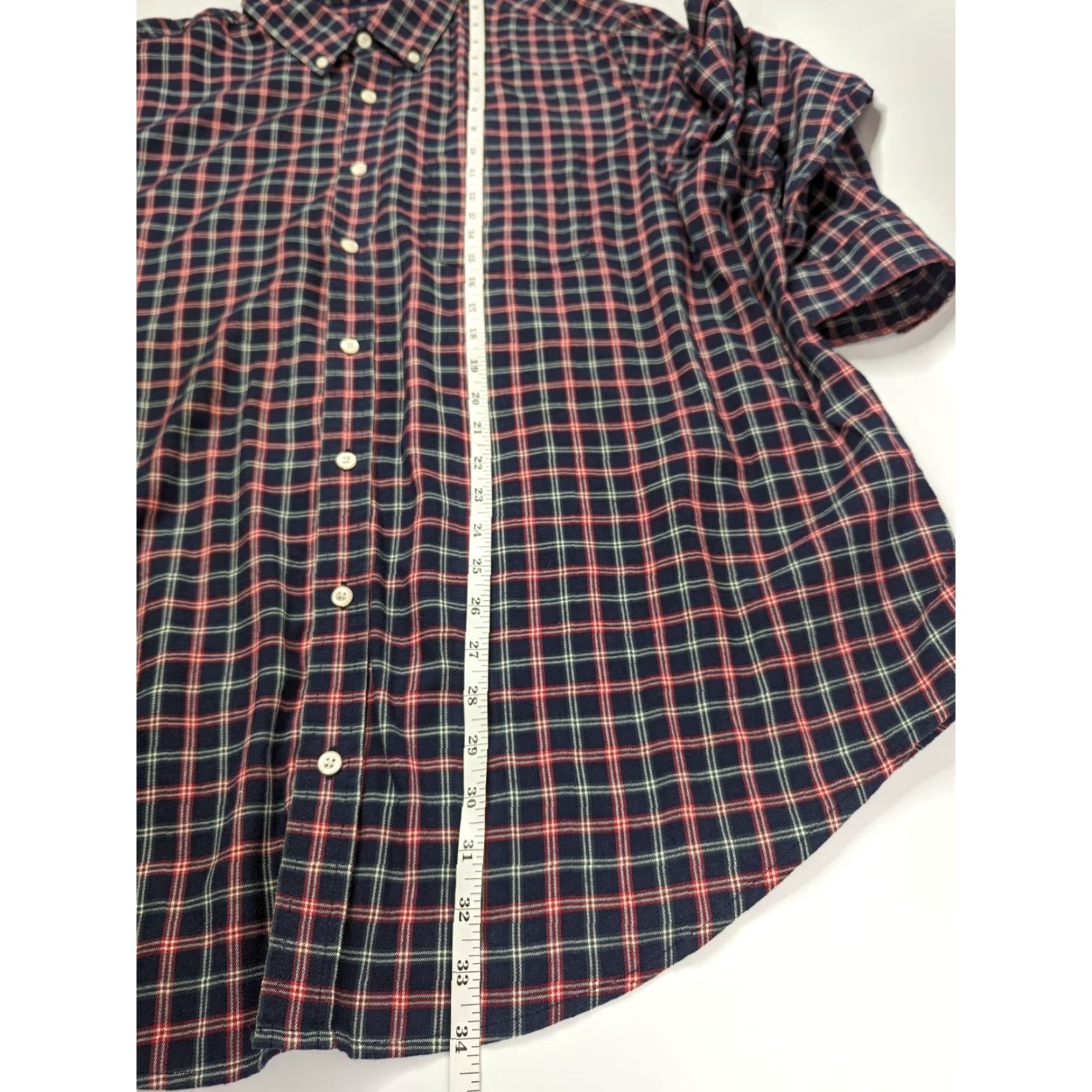 Croft & Barrow Croft & Barrow Button Up Shirt Plaid Navy Multicolor 2XB Big & Tall Men’s Long Sleeve Cotton Blend Stretch Rounded Shirttail Hem Chest Pocket Size US XXL / EU 58 / 5 - 5 Thumbnail