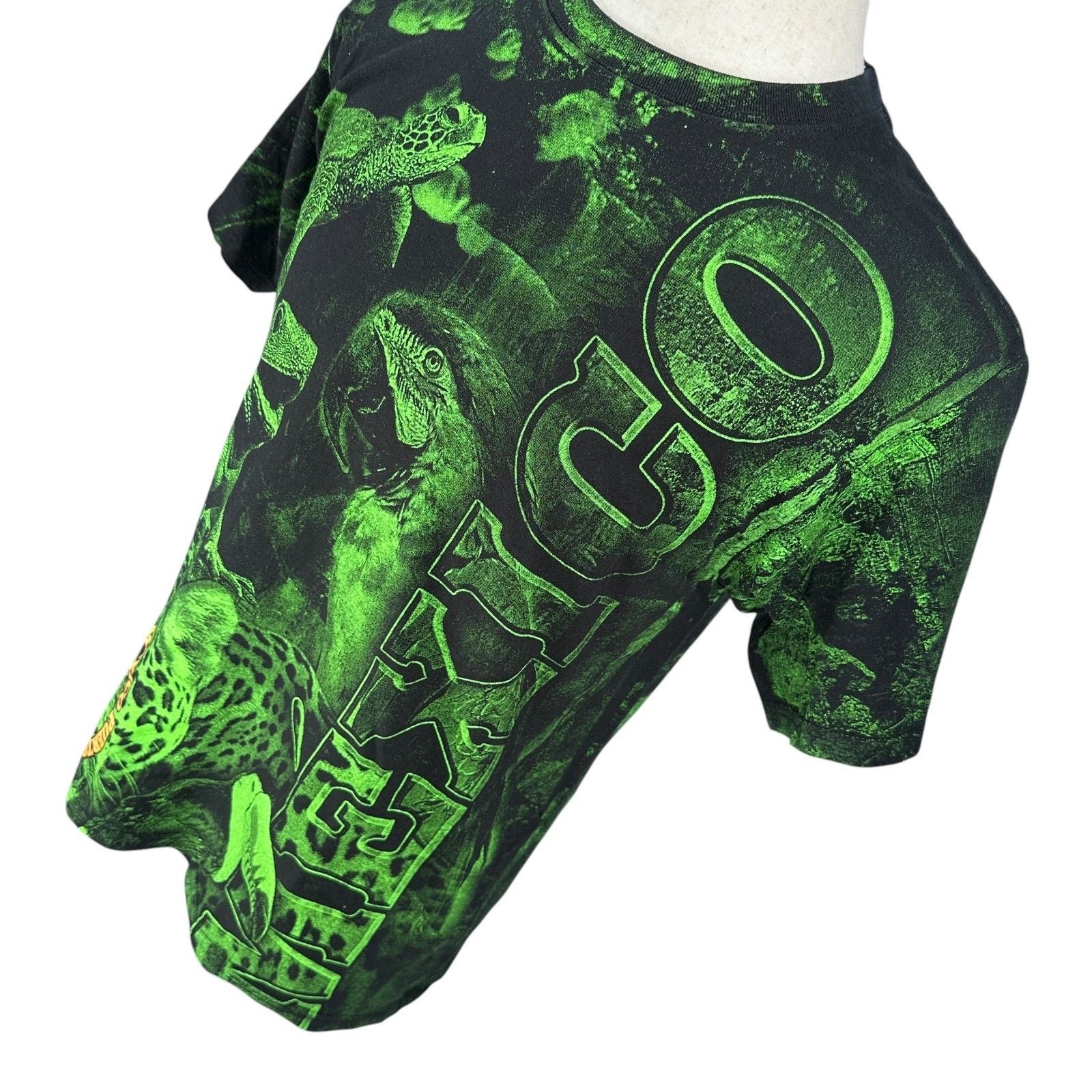 Other Y2K Vallarta Mexico Animals AOP T-Shirt Men M Green Wildlife Size US M / EU 48-50 / 2 - 3 Thumbnail