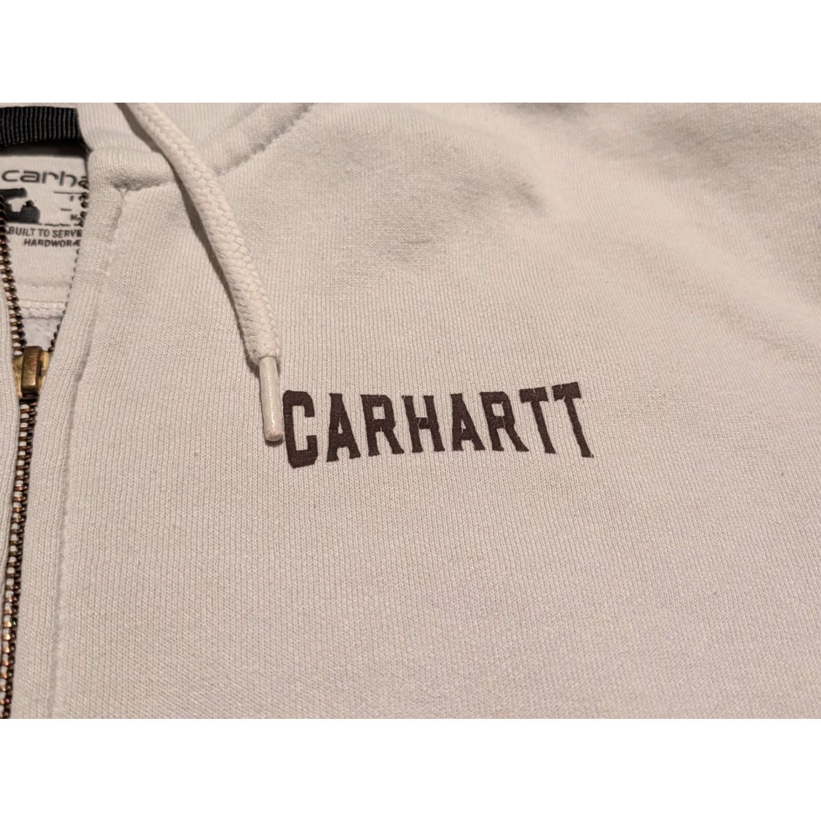Carhartt VINTAGE Carhartt Hoodie Shirt Men Size S Beige Full Zip Hooded 90s Outdoor Rugged Quality Size US S / EU 44-46 / 1 - 7 Thumbnail