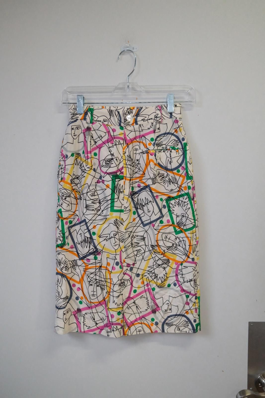 Jean Charles De Castelbajac 70's Jean Charles de Castelbajac Abstract Graphic Skirt Size 28" / US 6 / IT 42 - 1 Thumbnail