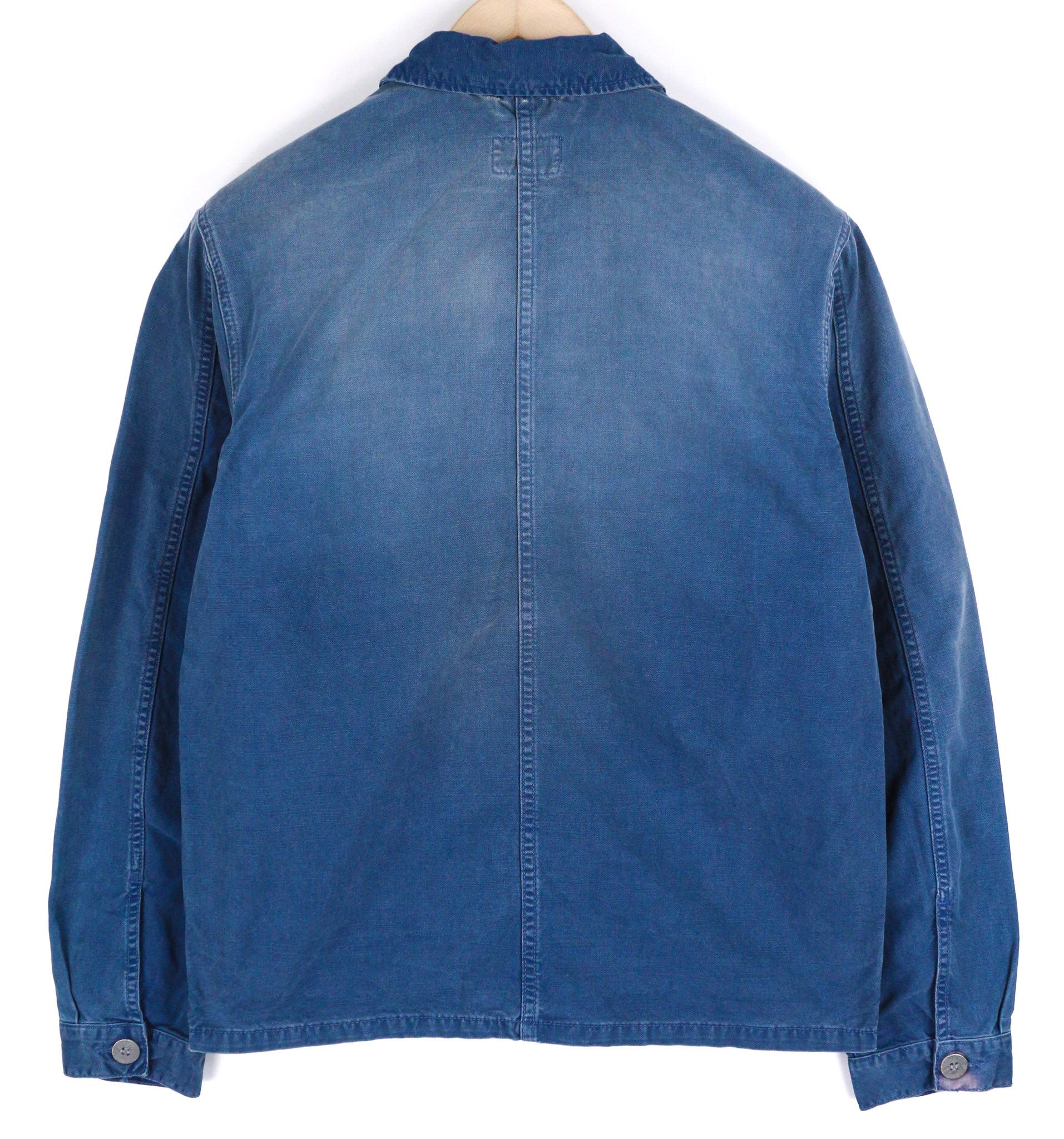Nudie Jeans PAUL S Worker Oden Blue Washed Polo Unlined Jacket 82415 Size US S / EU 44-46 / 1 - 2 Thumbnail