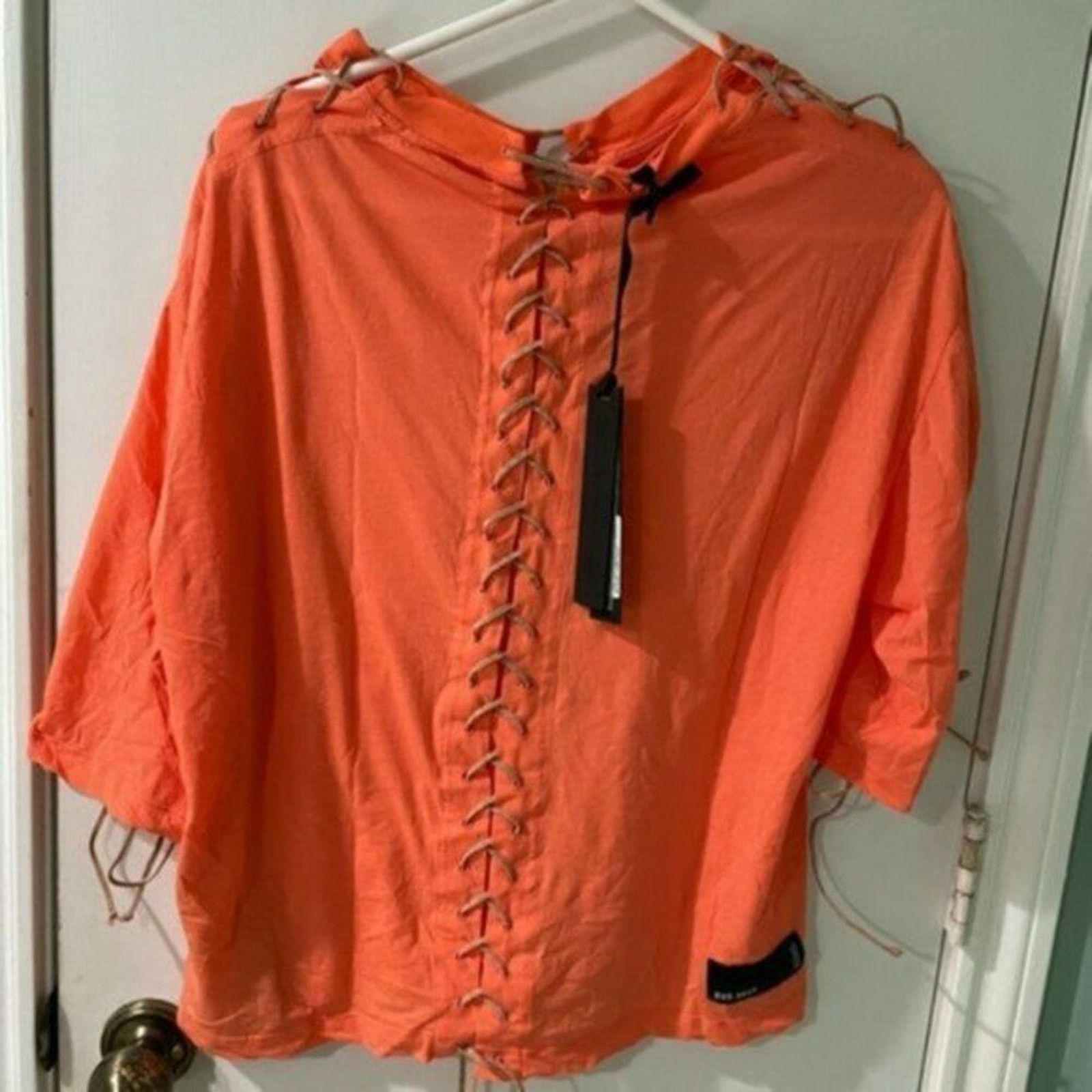Unravel Project Unravel Project lace up shirt orange L Size L / US 10 / IT 46 - 5 Thumbnail