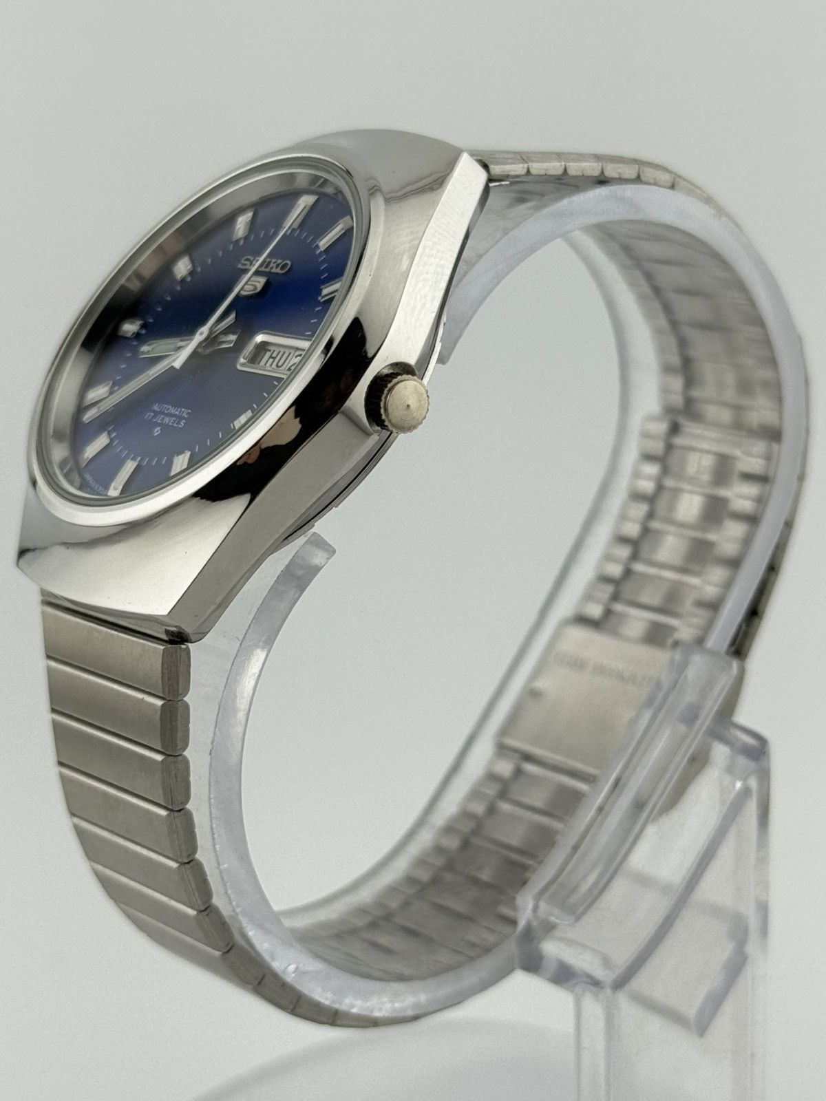 Seiko Seiko 5 Automatic Navy Blue Dial Watch – 36mm – Japan Size 36 - 7 Thumbnail