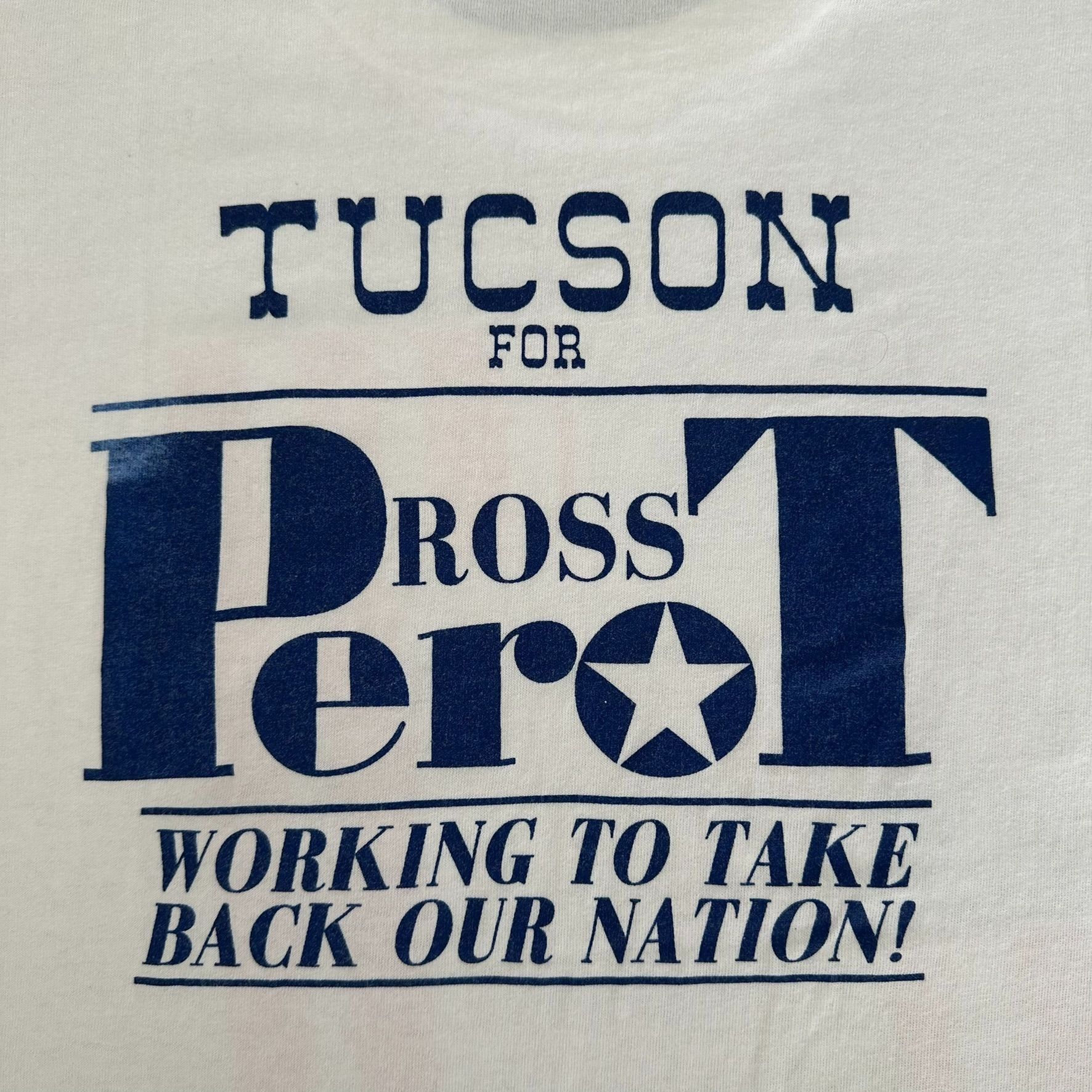 Fruit Of The Loom Vintage 90s Ross Perot Campaign T-Shirt 1992 Political Tee Size US L / EU 52-54 / 3 - 8 Thumbnail