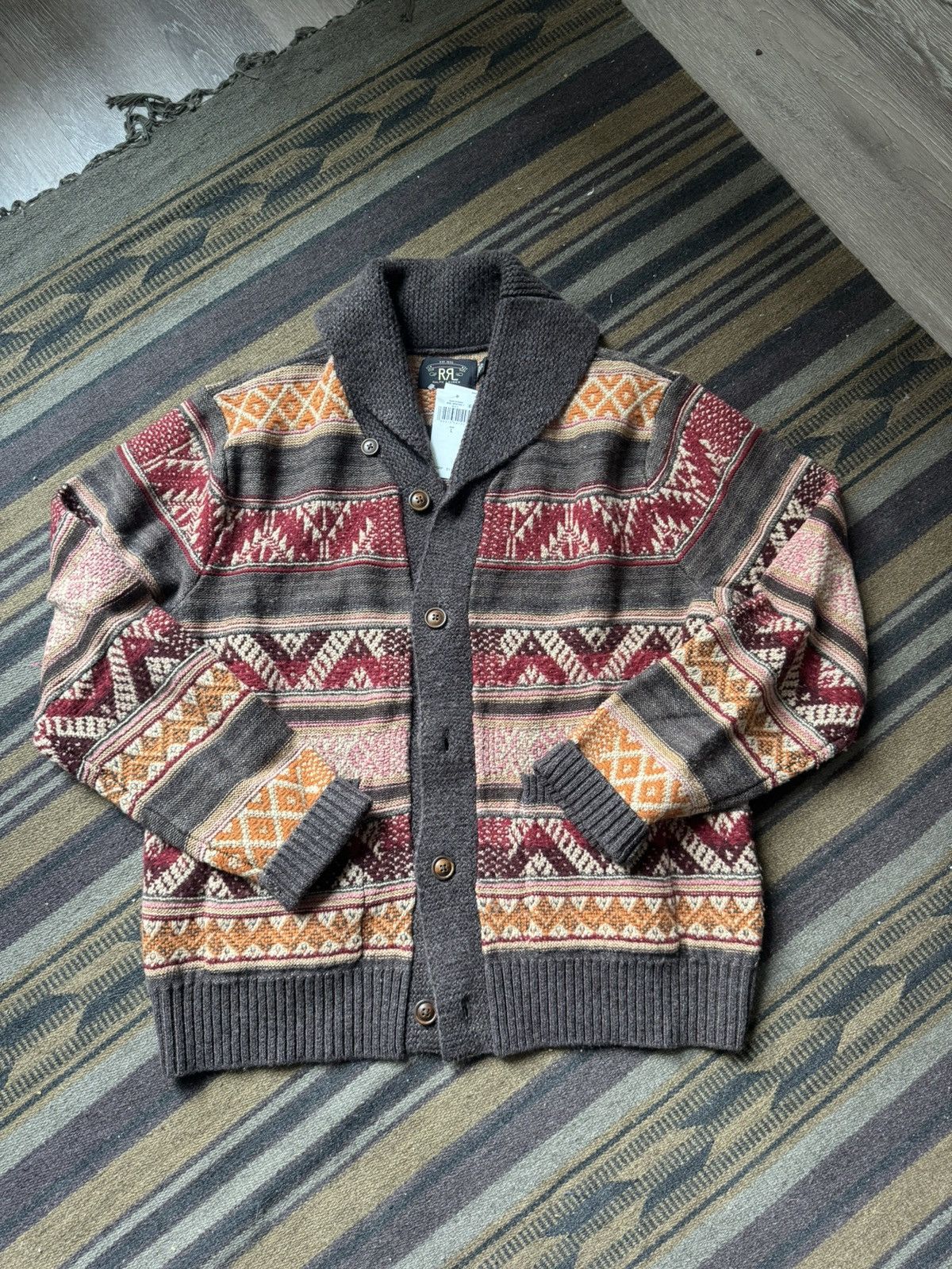 RRL Ralph Lauren Base Camp Cardigan Size US L / EU 52-54 / 3 - 1 Thumbnail