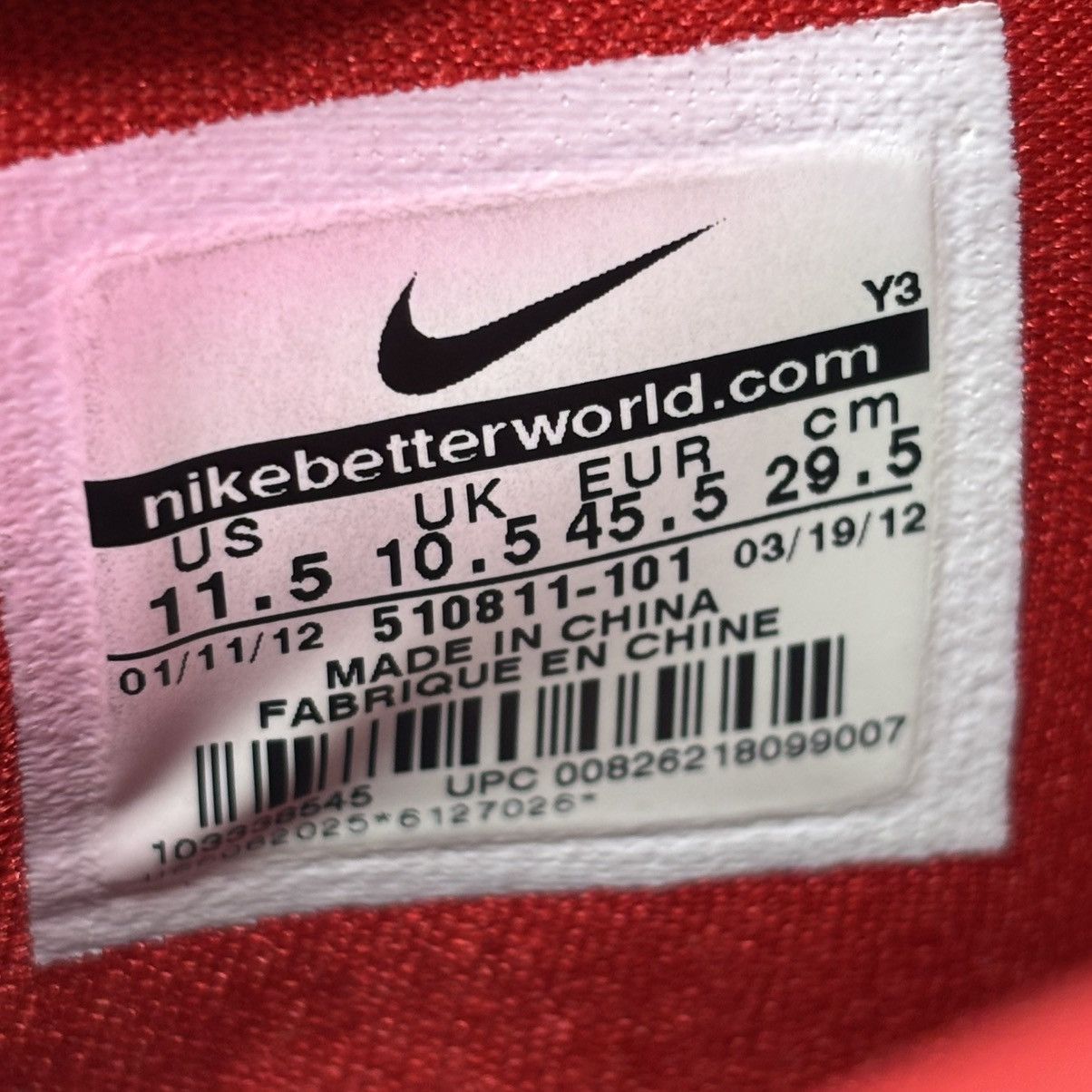 Nike Size 11.5 -Nike LeBron 9 Low USA Olympic WORN ONCE WITH BOX Size US 11.5 / EU 44-45 - 7 Thumbnail