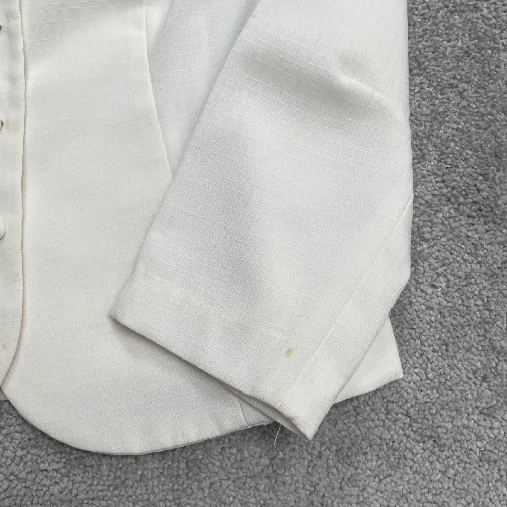 Vintage VINTAGE ILGWU Unlined Blazer Jacket Womens S Ivory Button Up Embroidered Blazer Jacket Size S / US 4 / IT 40 - 4 Thumbnail