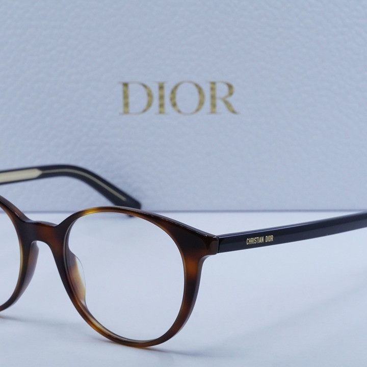 Dior Dior DIORSPIRITO RI 2600 Eyeglasses Havana 51mm Round Frame Size ONE SIZE - 2 Thumbnail