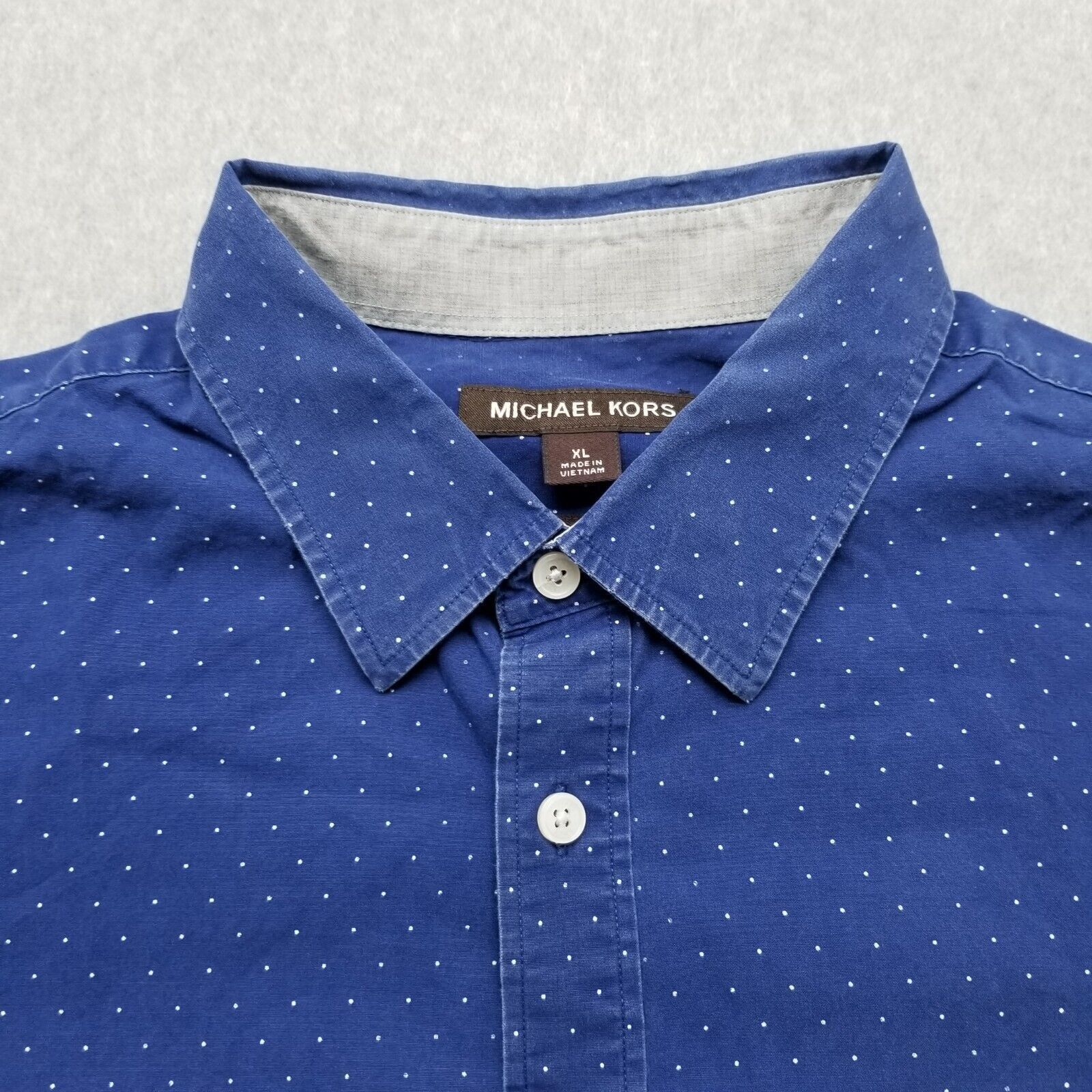 Michael Kors Michael Kors Shirt Mens XL Polka Dot Button Up Long Sleeve Size US XL / EU 56 / 4 - 6 Thumbnail