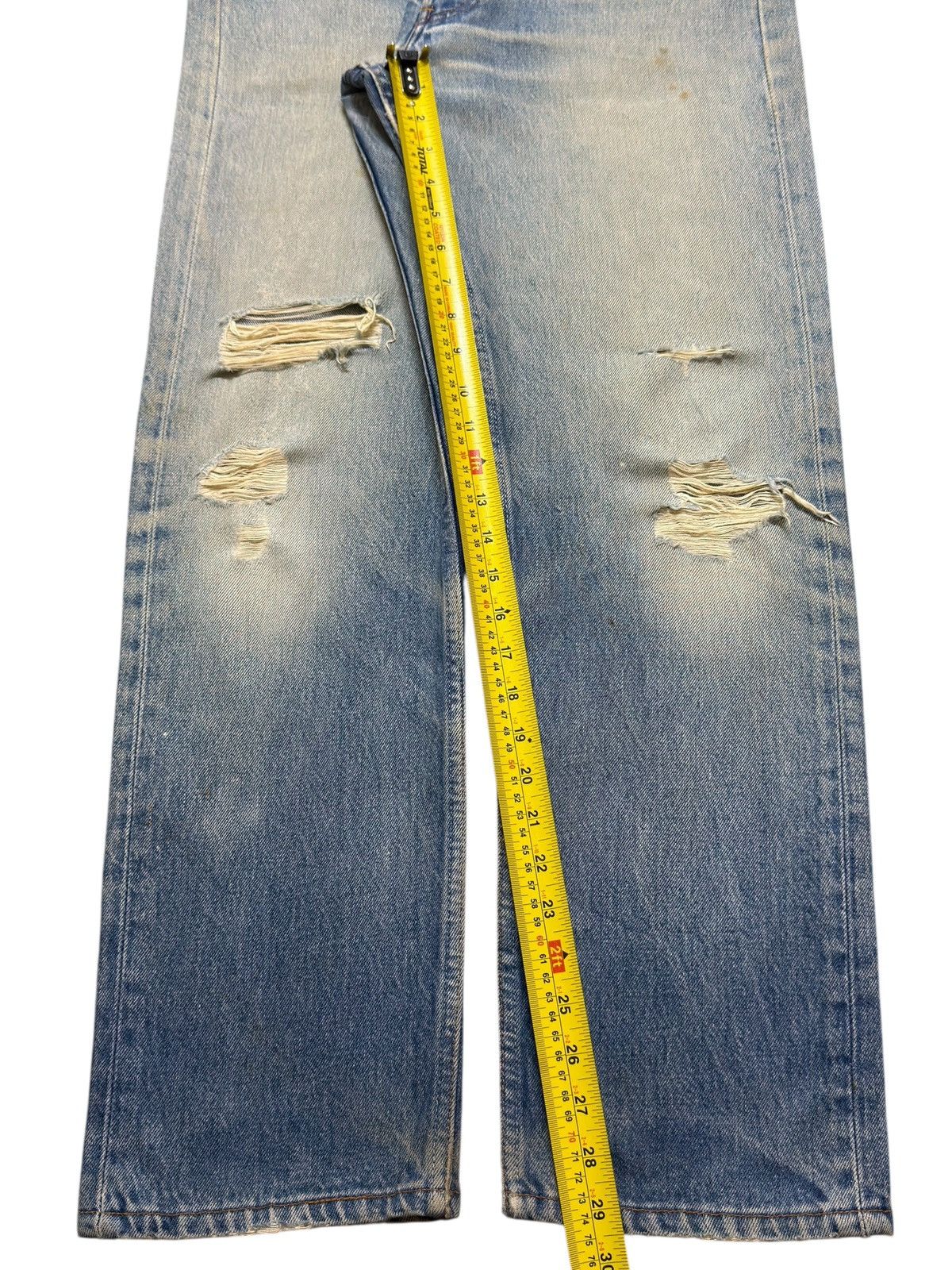 Levi's Vintage 90s Usa Levis 501xx Blue Faded Wash Distressed Jeans Size US 32 / EU 48 - 13 Thumbnail