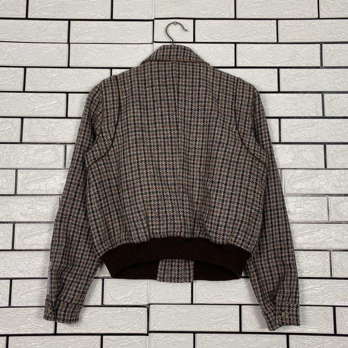 Harris Tweed 📌Vintage Wool Bomber Jacket Harris Tweed Tartan Design Size US M / EU 48-50 / 2 - 9 Thumbnail