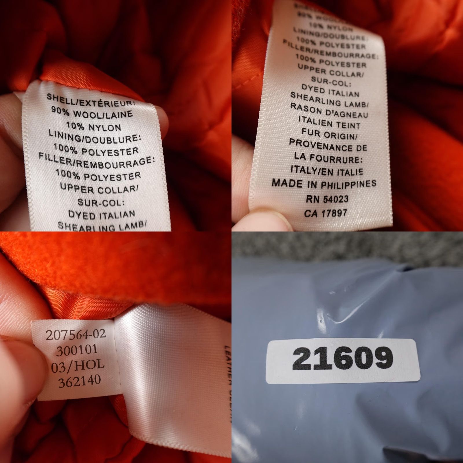 Banana Republic Banana Republic Coat Womens XS Orange Wool Fur Collar Toggle Zip Overcoat Insulated Lined Pockets Full Zip Casual Vintage No Size XS / US 0-2 / IT 36-38 - 8 Thumbnail