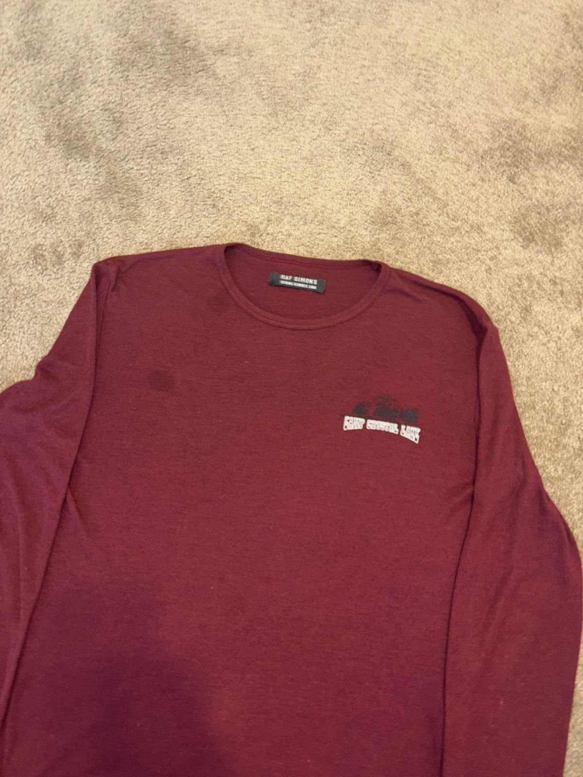 Raf Simons RAF SIMONS 2000 camp crystal lake long sleeve raglan cut Size US M / EU 48-50 / 2 - 2 Thumbnail