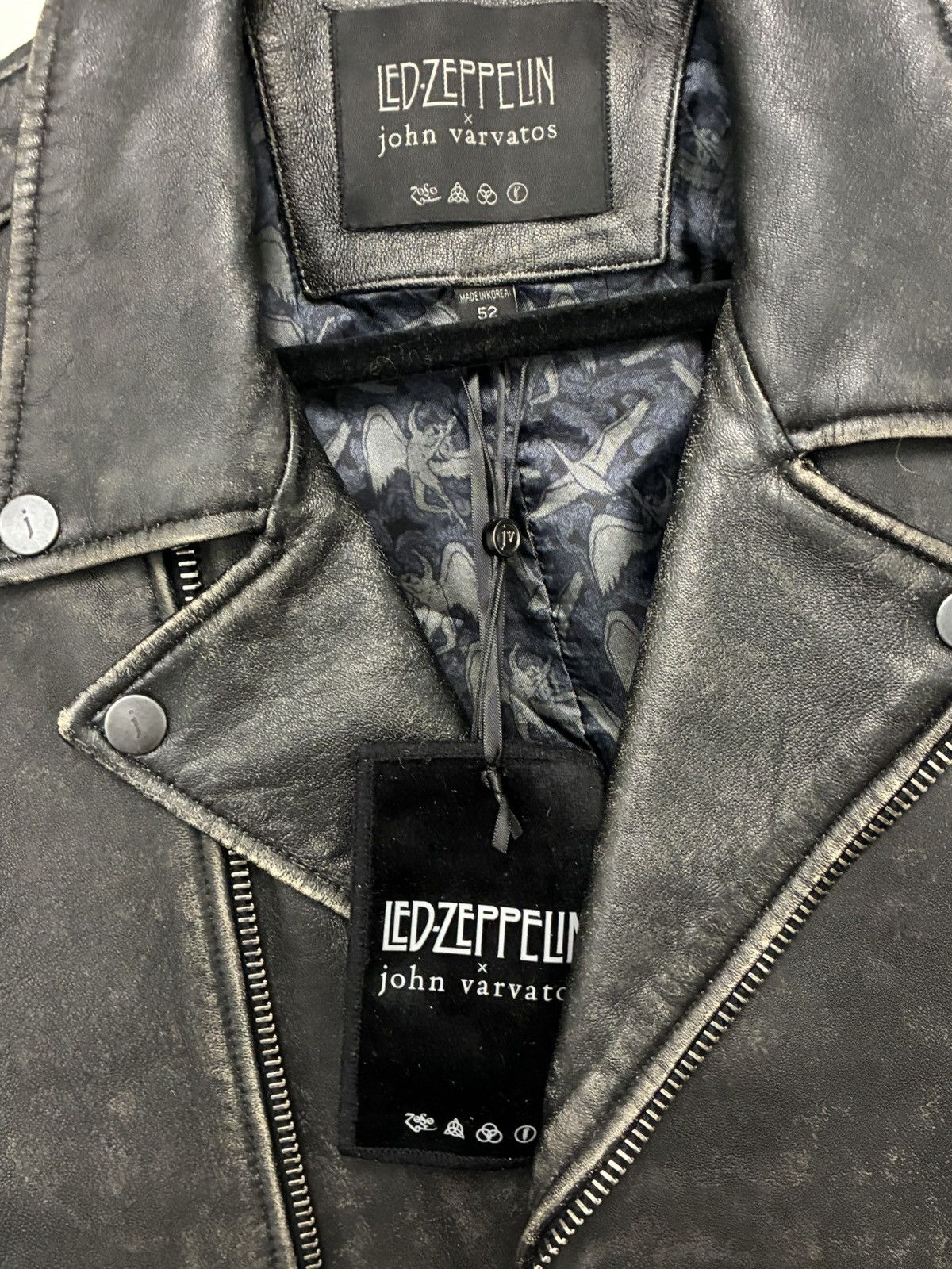 John Varvatos Led Zeppelin leather biker jacket EU 52 USA 42 Size US L / EU 52-54 / 3 - 6 Thumbnail