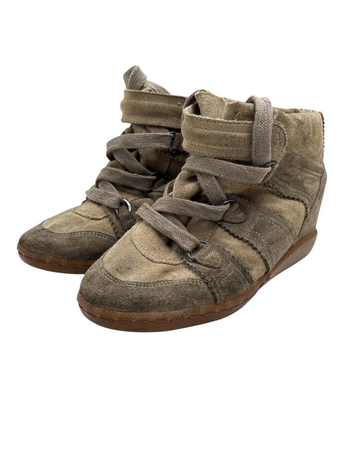 Isabel Marant Bobby Wedge Sneakers Size US 7 / IT 37 - 2 Thumbnail
