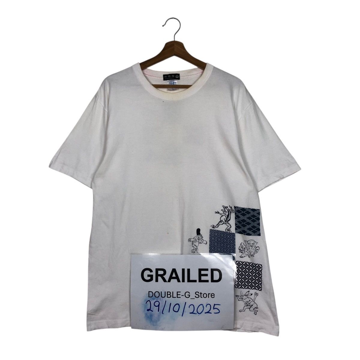 Japanese Brand 📌Vintage Short Sleeve Tee Kurashiriya Big Logo Issey Miyake Size US XL / EU 56 / 4 - 1 Thumbnail