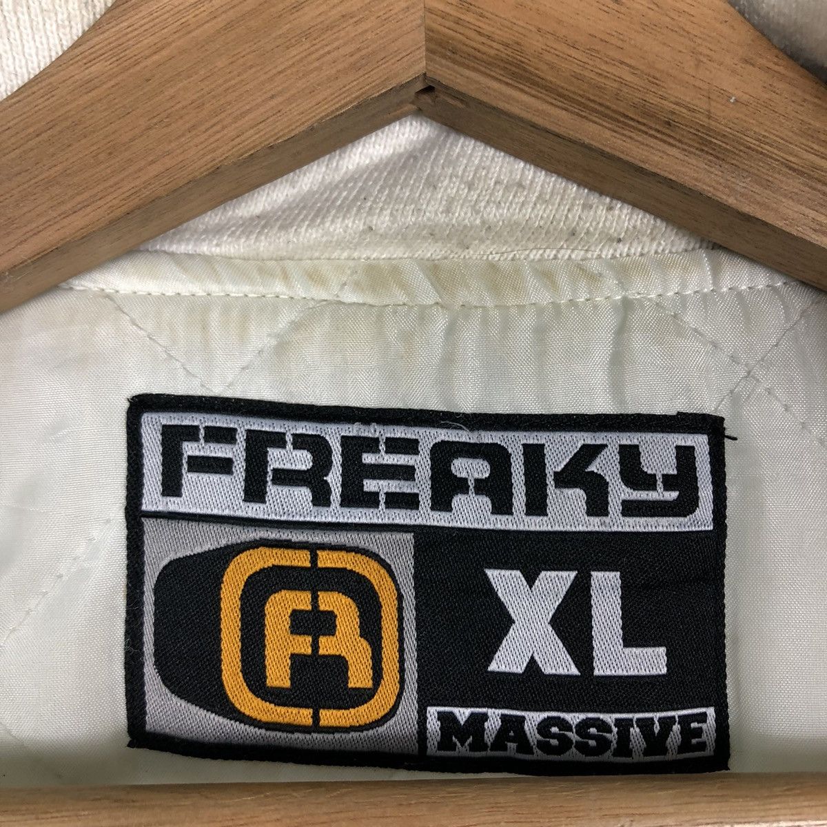 Japanese Brand 🔥90’s Vintage Varsity Jacket Freaky Spell Out Big Logo Size US XL / EU 56 / 4 - 13 Thumbnail