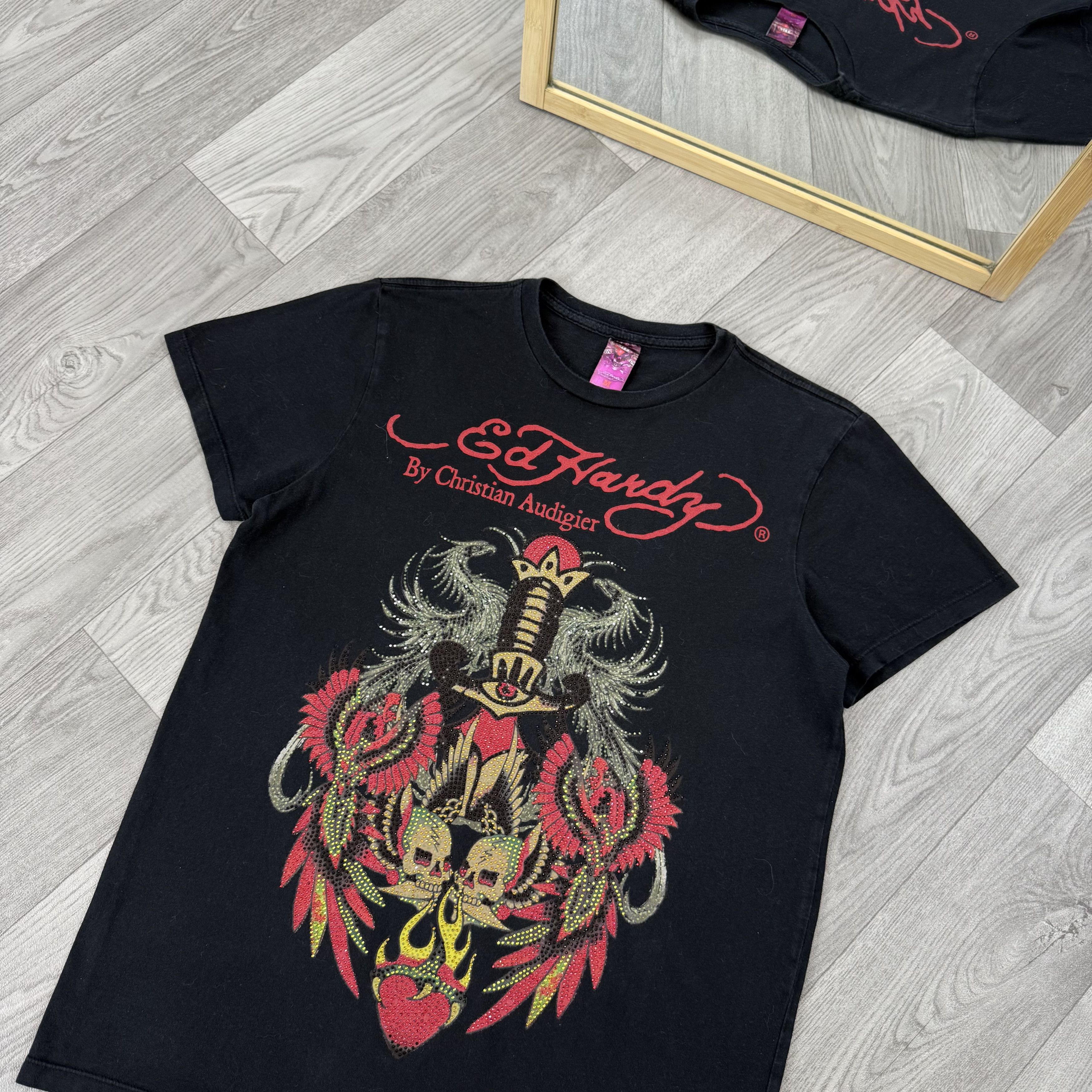 Ed Hardy Vintage Ed Hardy By Christian Audigier Y2K Graphic Tee Shirt Size US M / EU 48-50 / 2 - 5 Thumbnail