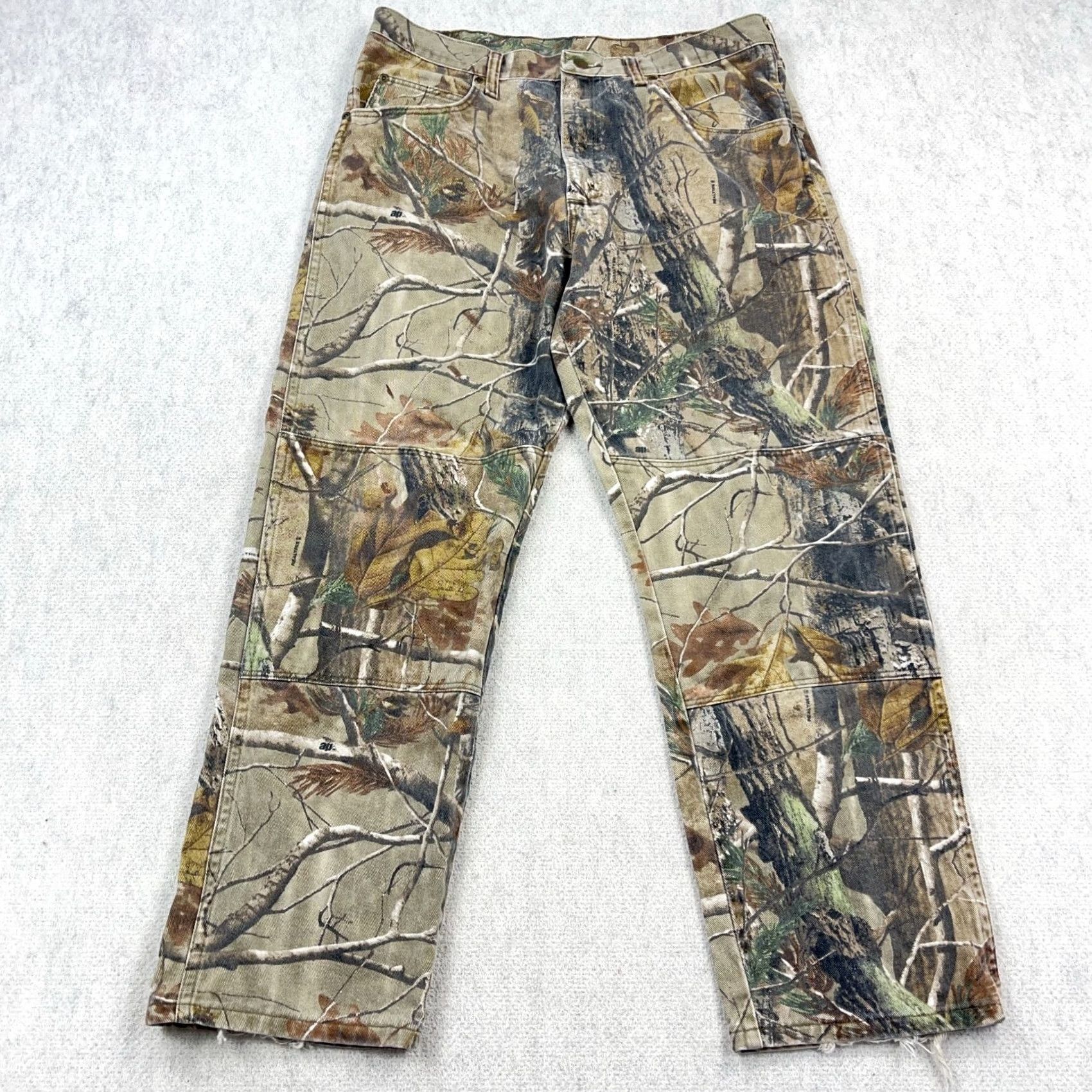 Wrangler VINTAGE Wrangler Jeans Men 34x29 Camo Realtree Hardwood Baggy Y2K Double Knee Brown Size US 34 / EU 50 - 5 Thumbnail