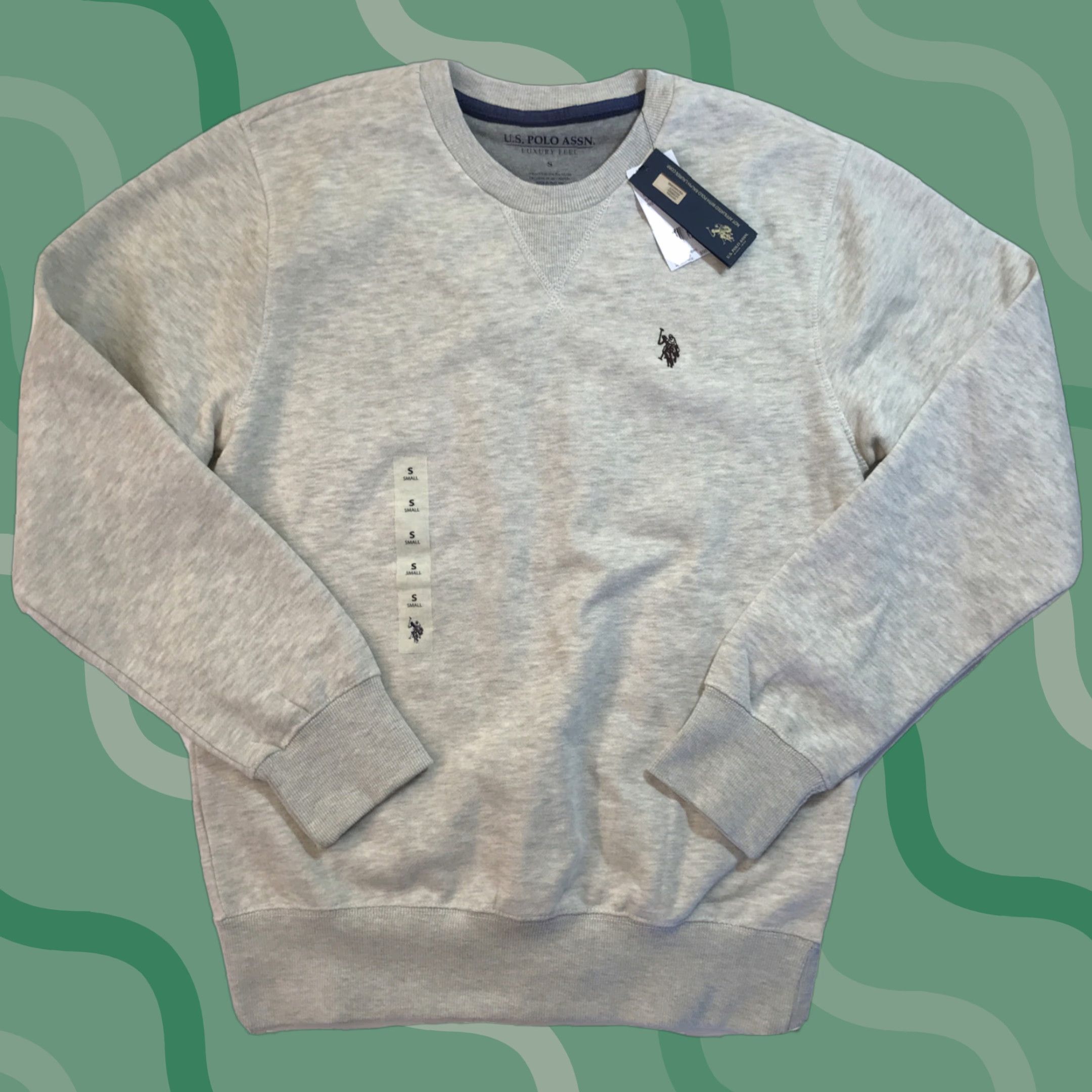 Vintage US Polo Assn Sweatshirt Men's Crew Neck Size S Gray Cotton Blend Lined Logo Embroidered 90s Modern Athleisure Size US S / EU 44-46 / 1 - 1 Thumbnail