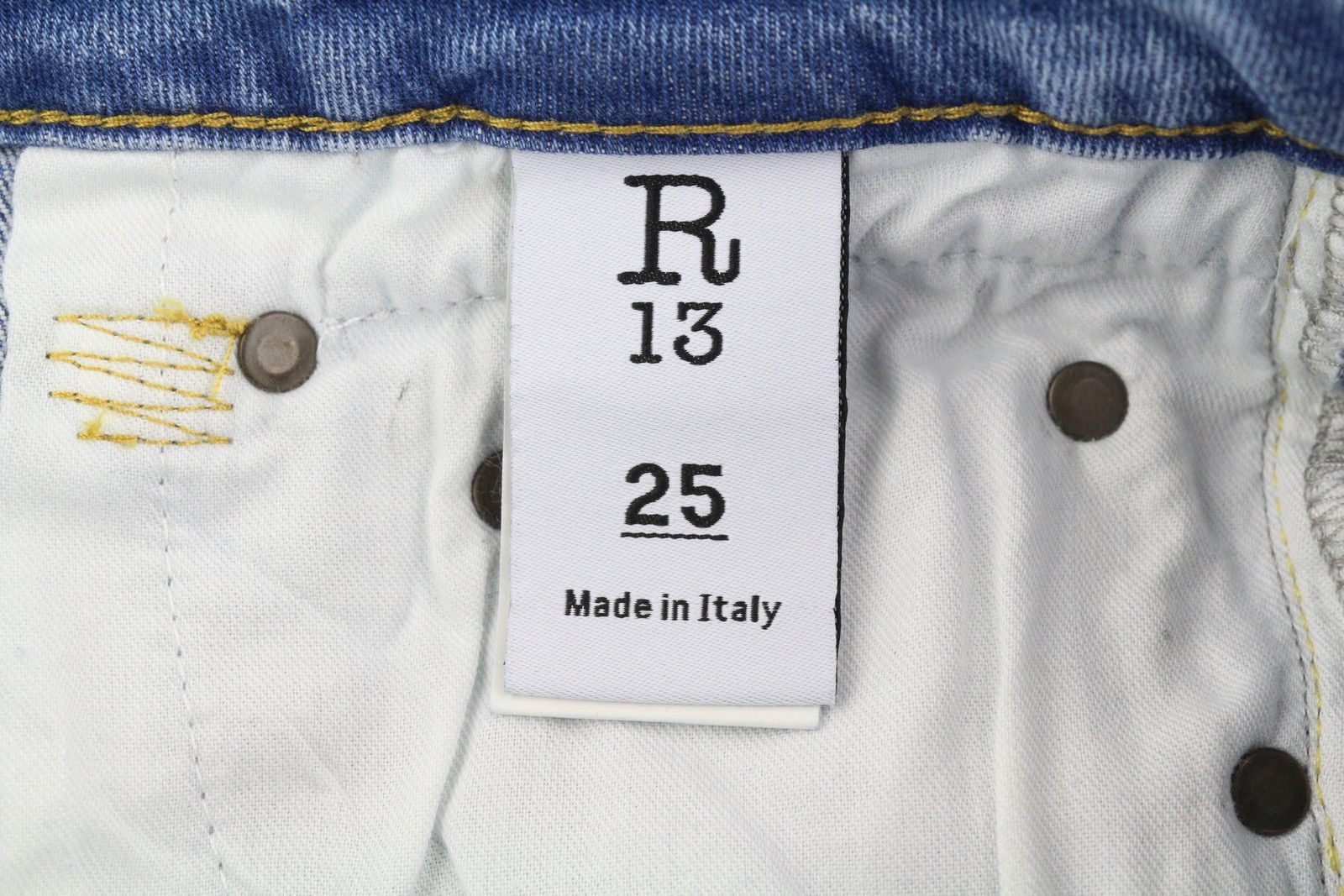 R13 BOY STRAIGHT 25 Jasper Stretch Ankle Length Jeans 84431 Size 25" / US 0 / IT 36 - 9 Thumbnail