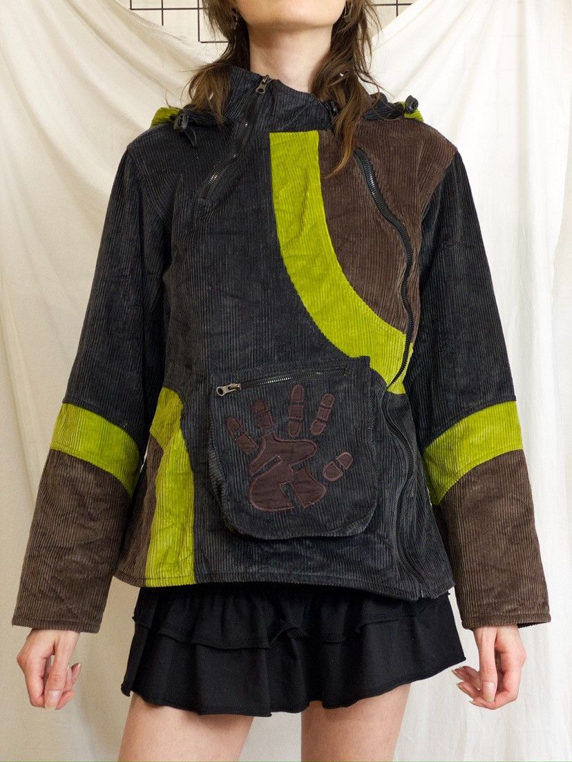 Vintage Velveteen Nepal style hippie jacket boho whimsy goblincore Size S / US 4 / IT 40 - 2 Thumbnail