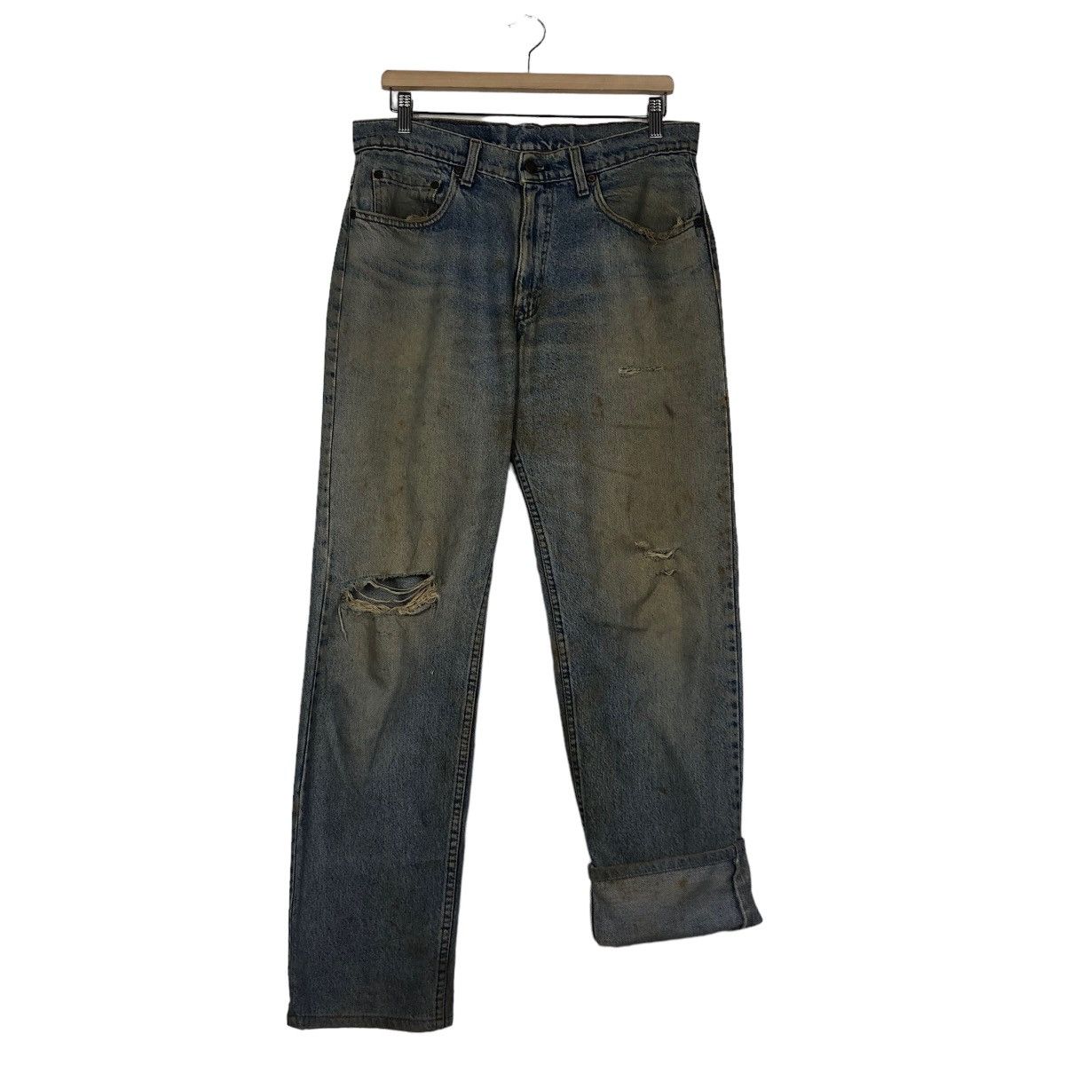 Levi's 🔥VINTAGE DISTRESSED DENIM JEANS LEVI’S MADE IN USA Size US 34 / EU 50 - 15 Thumbnail