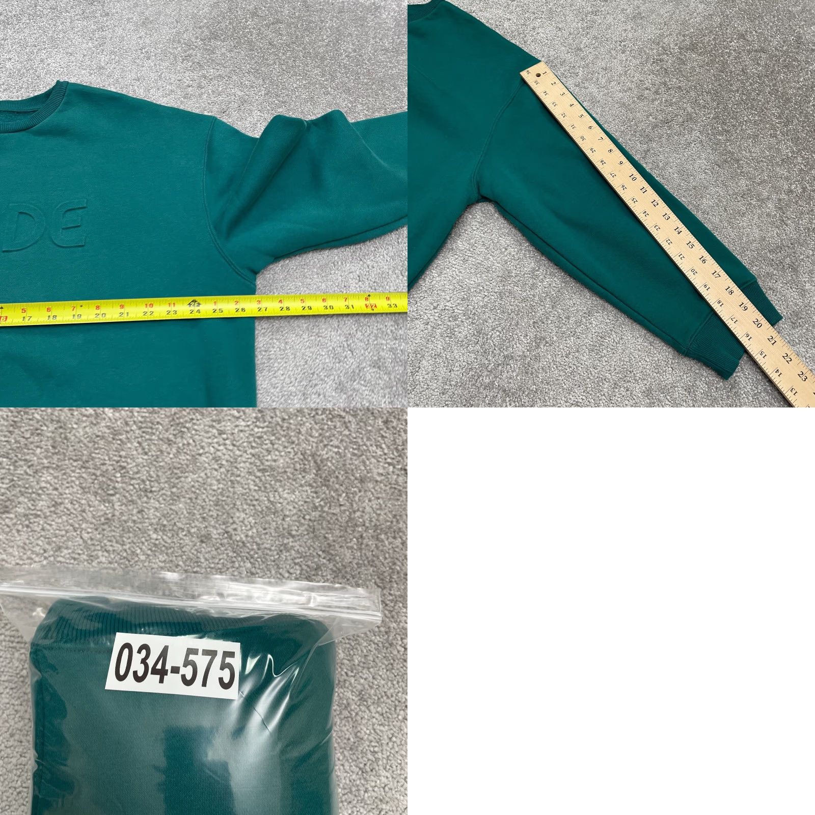 Logo 7 Deinde Logo Pullover Sweatshirt Mens XL Green Crew Neck Fleece All Seasons Casual Modern Classic Sports Size US XL / EU 56 / 4 - 8 Thumbnail