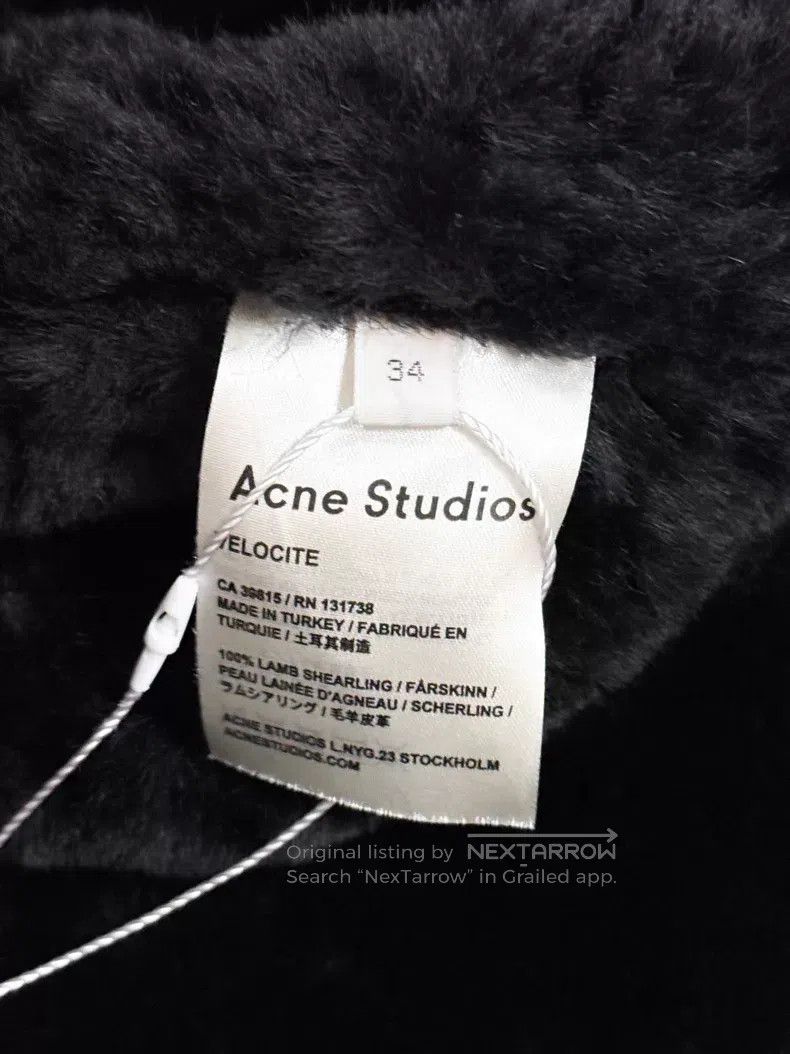 Acne Studios Acne Studios Black Long Sleeve Leather Jacket with Fur Lin Size XXS / US 00 / IT 34 - 6 Thumbnail