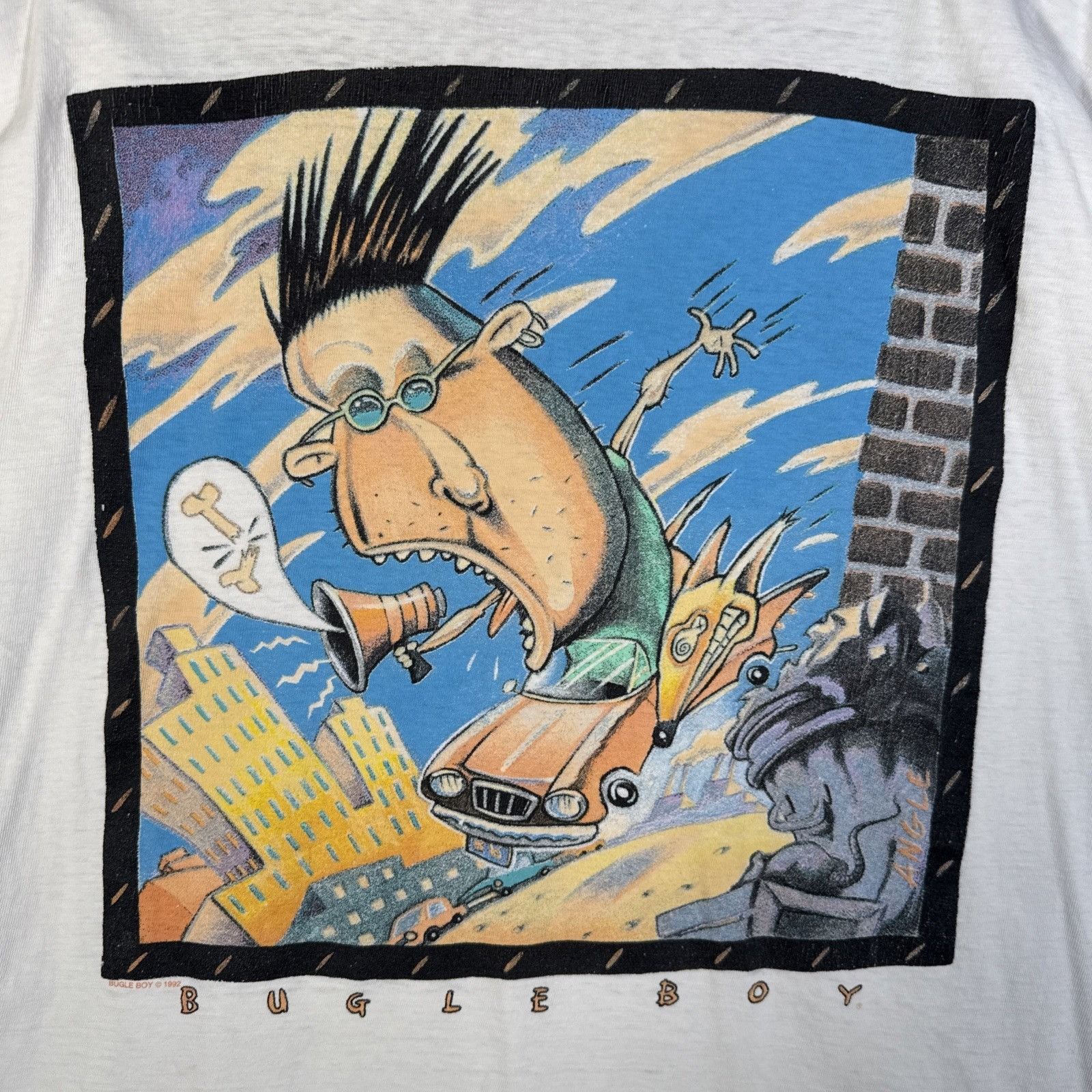 Vintage Vintage Bugle Boy Shirt Mens Large White 90s Skate Rare Surf Size US L / EU 52-54 / 3 - 2 Thumbnail