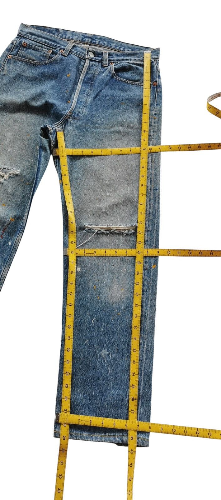 Levi's Vintage Levi's 501 Denim Jeans Paint Splattered Size 32x29 Size US 32 / EU 48 - 11 Thumbnail