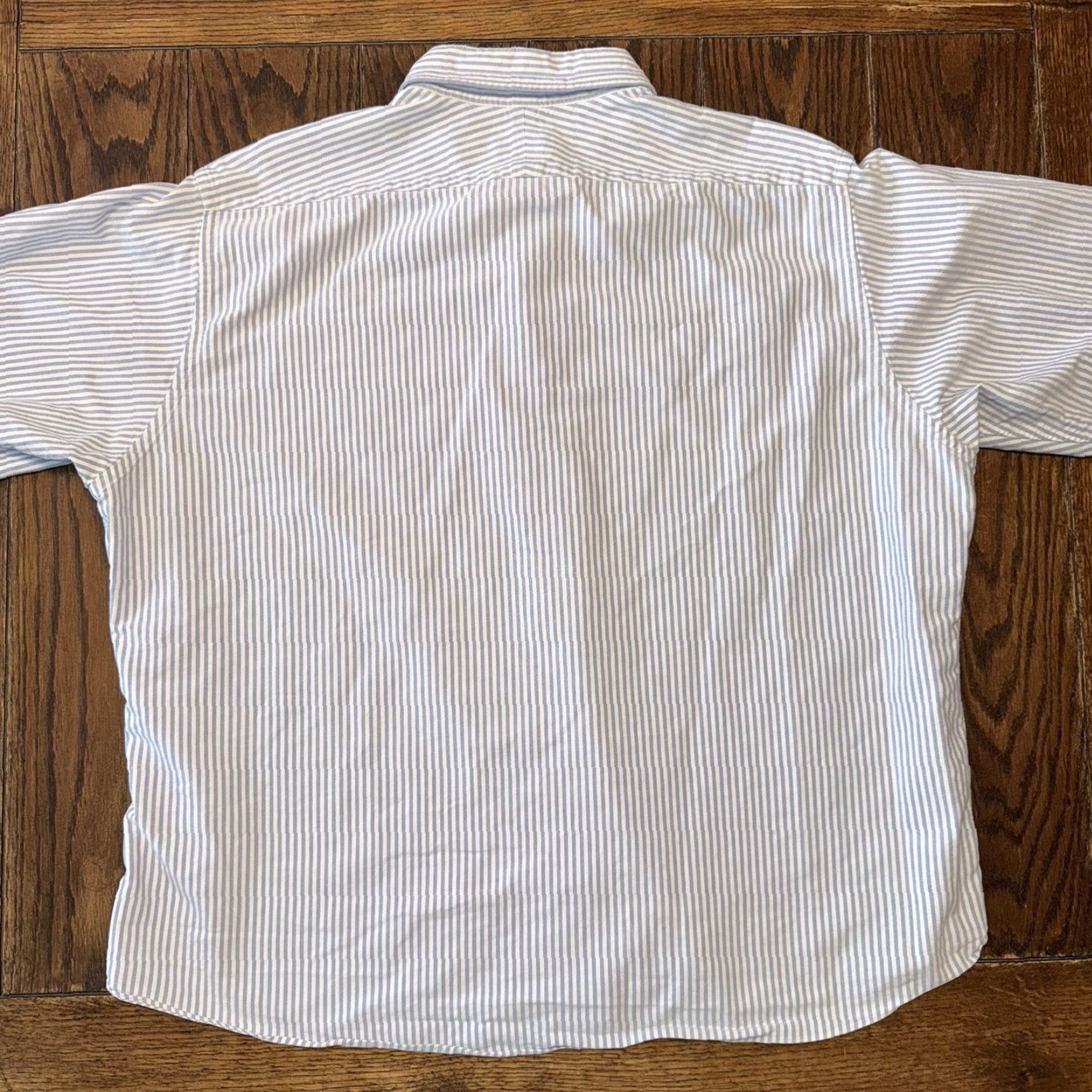 Proper Cloth Proper Cloth Button Shirt XXL Blue Stripe Lightweight Cotton Oxford Mens Button-Up Collared Long Sleeve Size US XXL / EU 58 / 5 - 5 Thumbnail