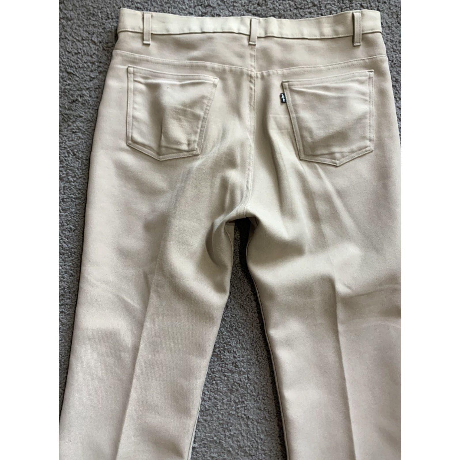 Vintage Vintage Levis Men's Dress Pants USA Disco Size Tag 40x30 Actual Polyester Beige Size US 40 / EU 56 - 2 Thumbnail