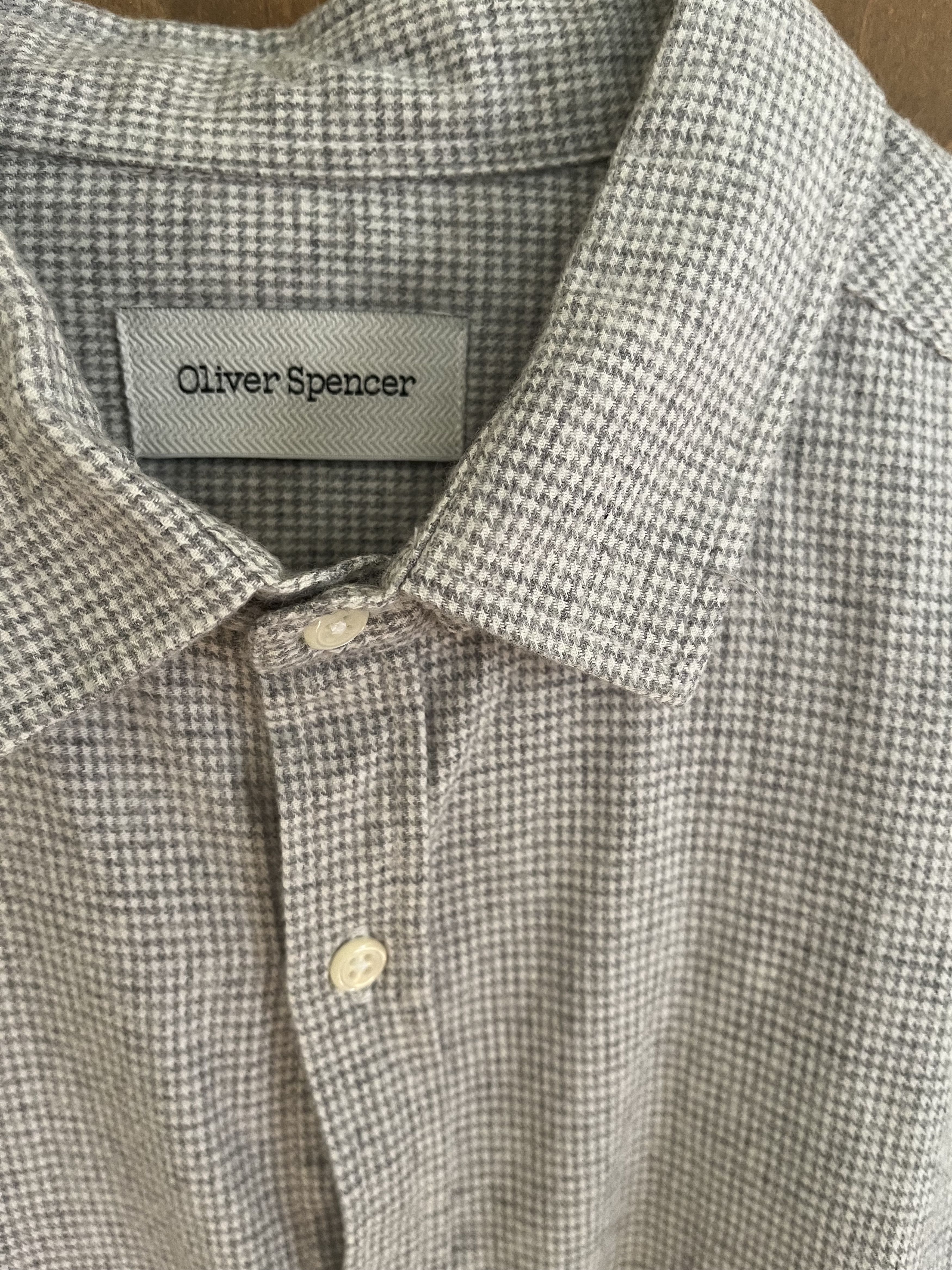 Oliver Spencer Clerkenwell Tab Shirt - Drummond Grey Size US M / EU 48-50 / 2 - 5 Thumbnail