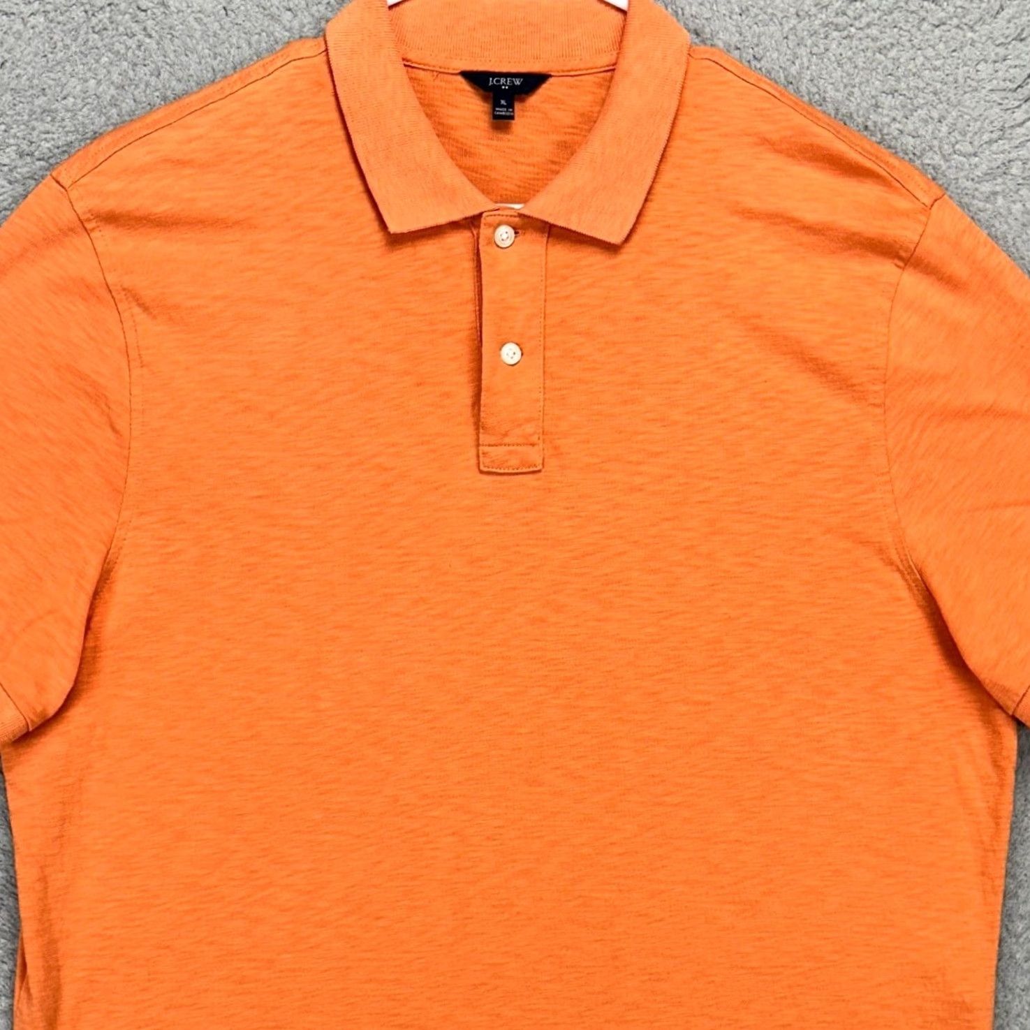 Vintage J Crew Polo Shirt Mens XL Orange Short Sleeve Rugby Casual Comfort 100% Cotton Size US XL / EU 56 / 4 - 2 Thumbnail