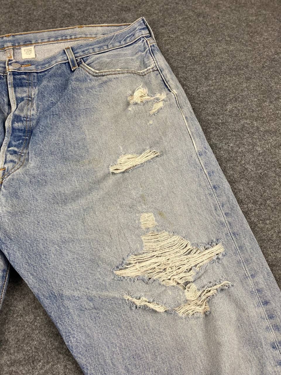 Levi's vintage levis 501xx distressed denim nice design Size US 44 / EU 60 - 11 Thumbnail