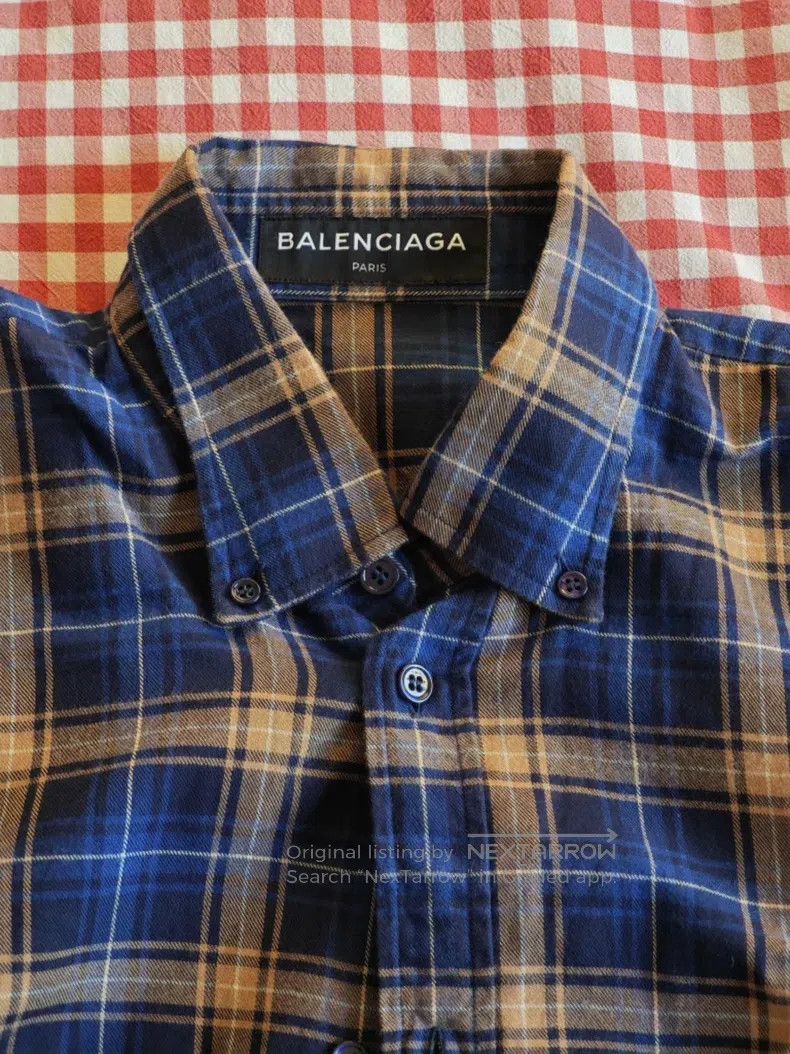 Balenciaga Balenciaga size 37 Classic Plaid Shirt Size US S / EU 44-46 / 1 - 4 Thumbnail