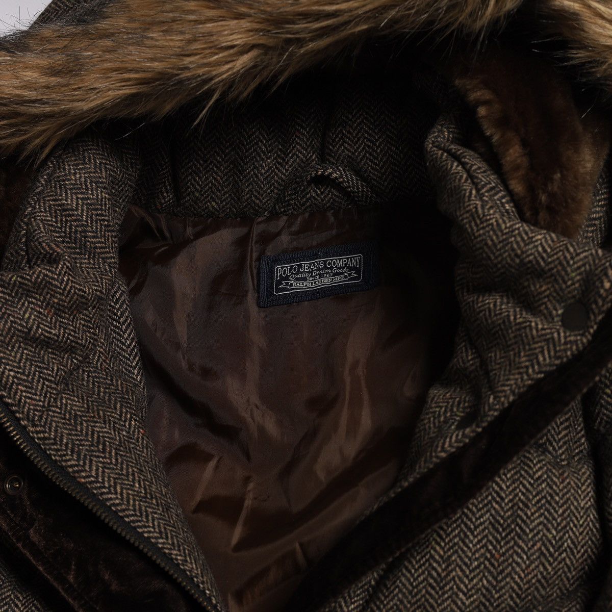Polo Ralph Lauren Ralph Lauren Faux Fur Tweed Down Puffer Parka Winter Jacket Size XL / US 12-14 / IT 48-50 - 9 Thumbnail