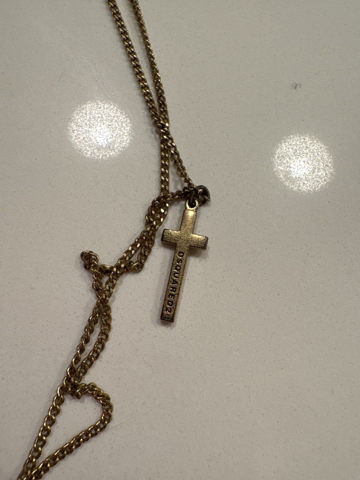 Dsquared2 Double Cross Necklace Gold Size ONE SIZE - 4 Thumbnail