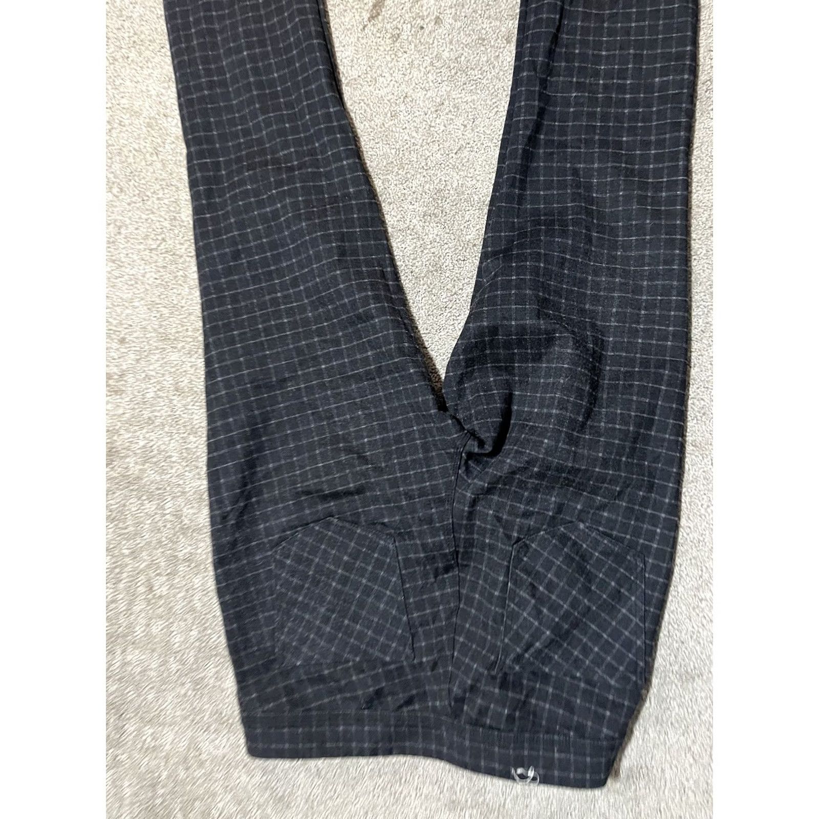 Vintage Max Studio Black Plaid Dress Pants Womens M Elastic Waist Pull On Office Size 32" / US 10 / IT 46 - 4 Thumbnail
