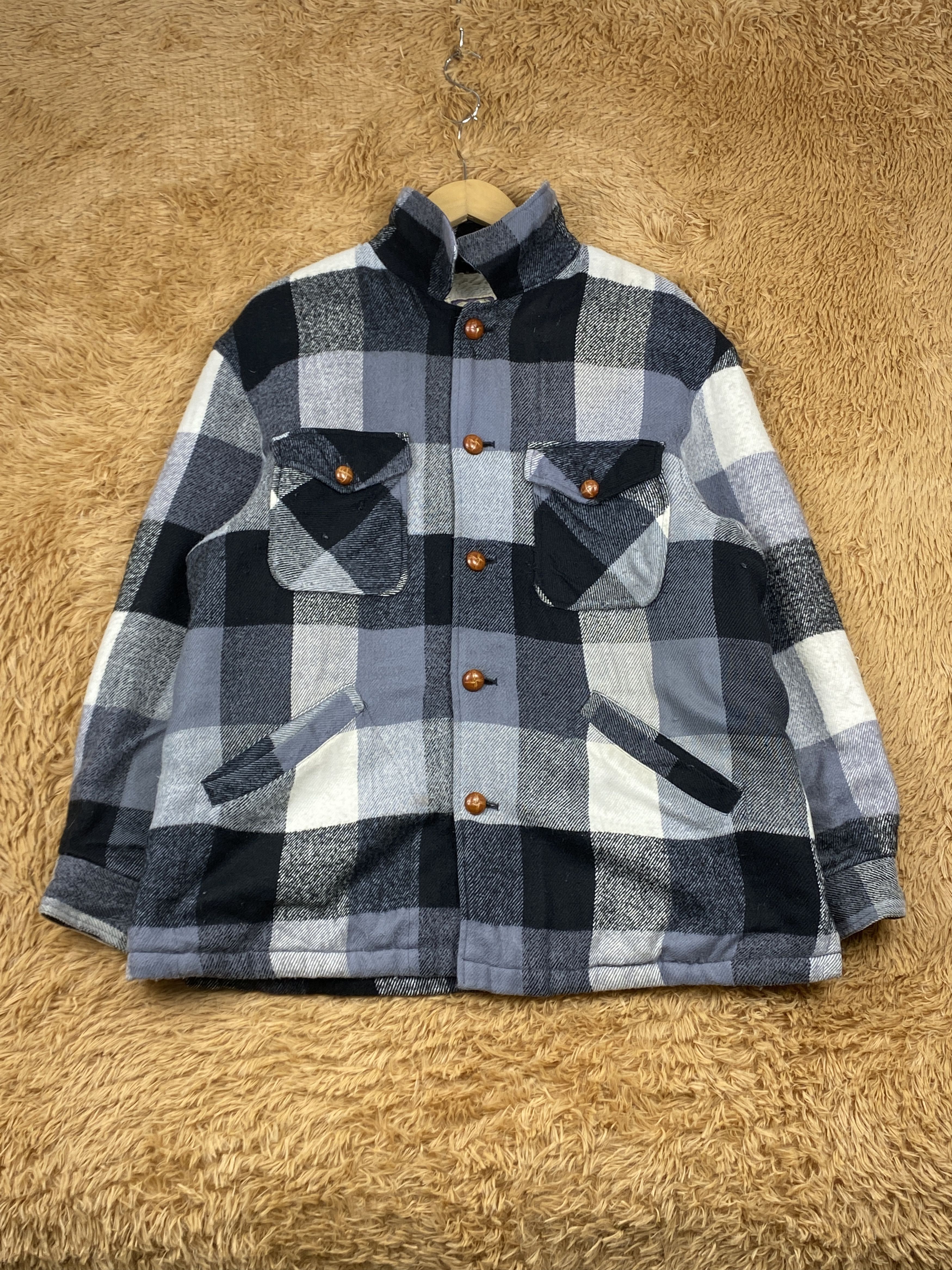 Japanese Brand × Lumberjack × Vintage Vintage Work Plant Flannel Jacket Fleece Lining J1733 Size US M / EU 48-50 / 2 - 1 Thumbnail
