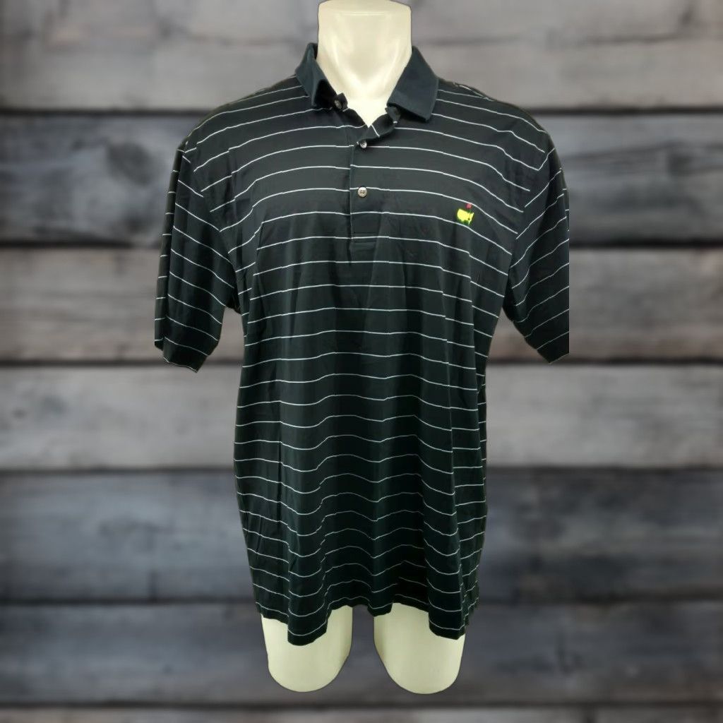 Vintage Amen Corner Dark Blue Masters Golf Logo Striped Shirt XL Shirt Mens Basic Polo Size US XL / EU 56 / 4 - 1 Thumbnail